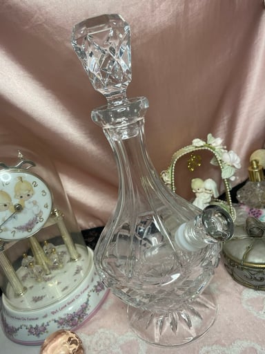 Preview pic of Vintage Crystal Decanter Handmade Bong