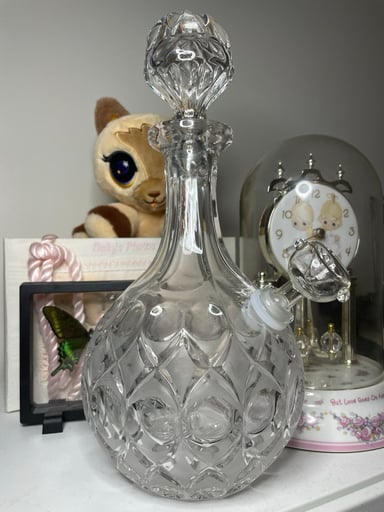 Preview pic of Vintage Crystal Decanter Handmade Bong