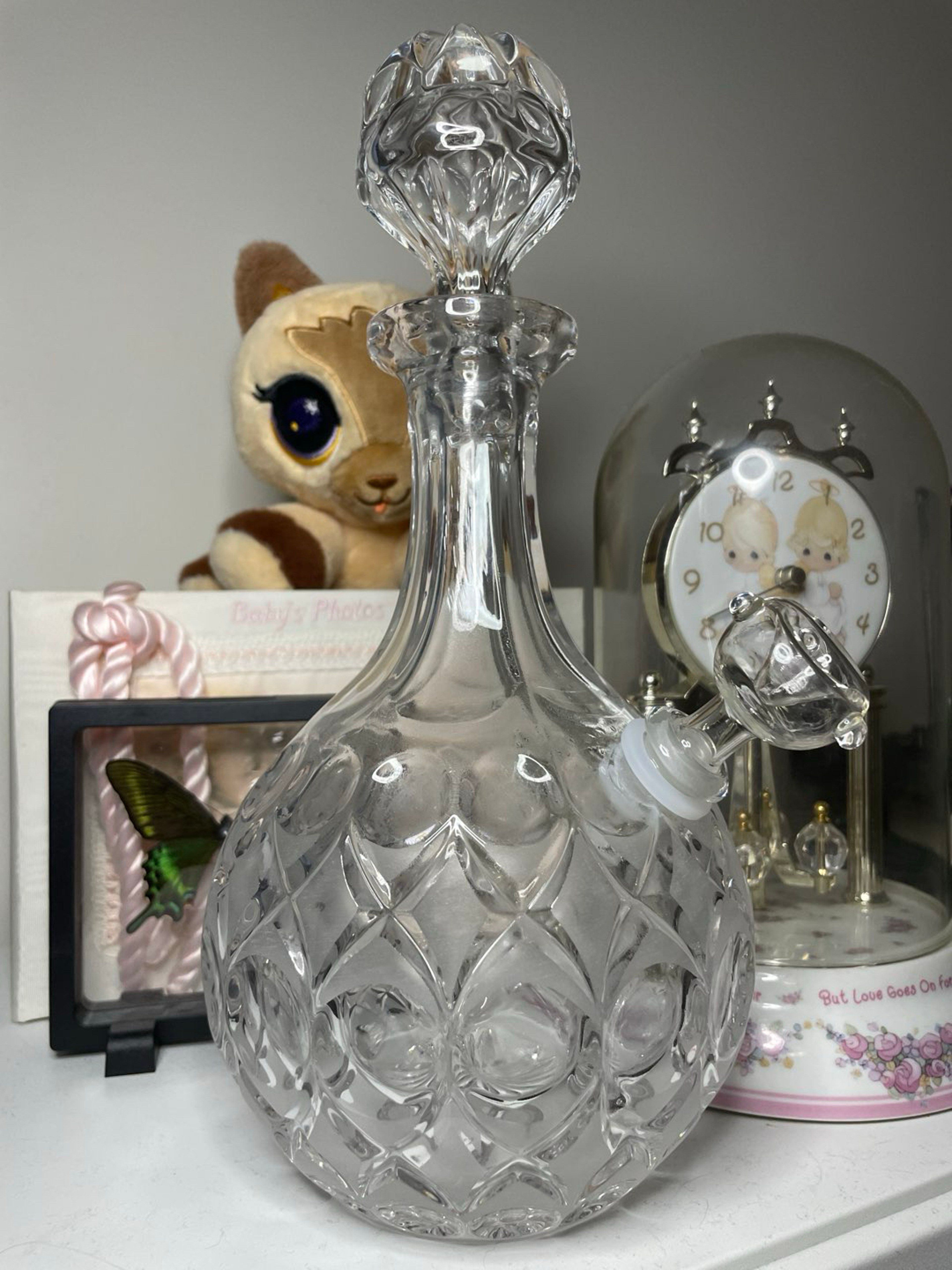 Vintage Crystal Decanter Handmade Bong image 0