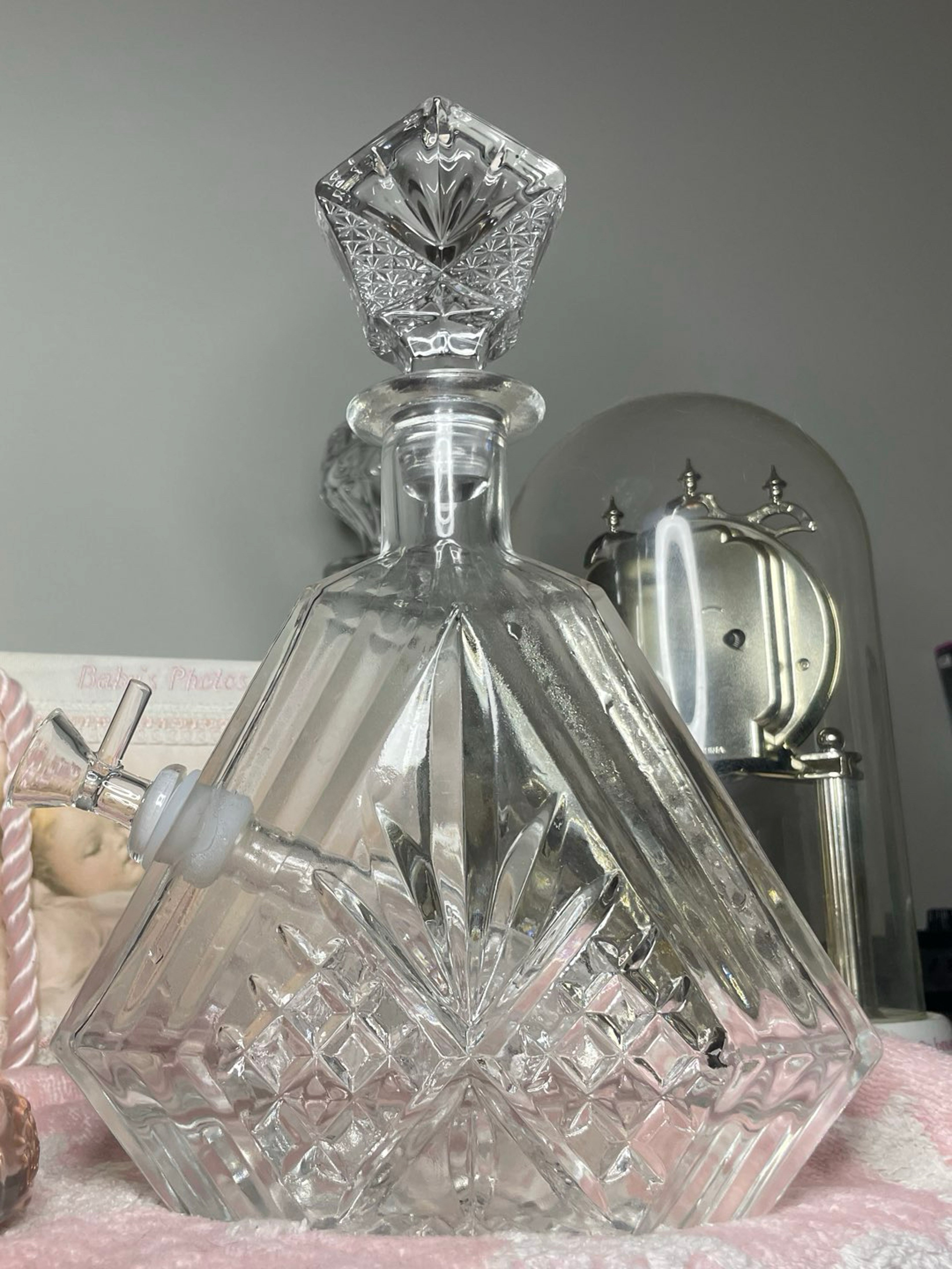 Vintage Crystal Decanter Handmade Bong image 0