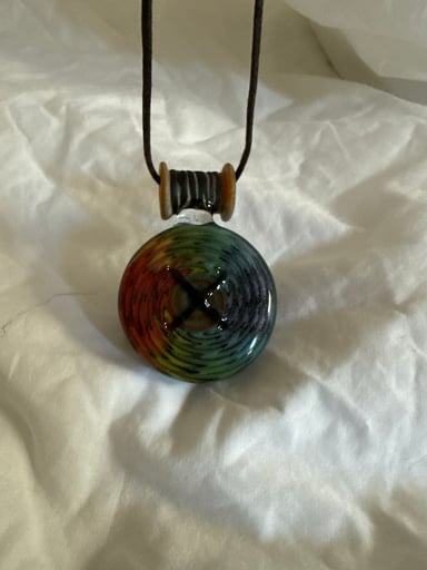 Preview pic of Darby + Muller Mushroom Rainbow Button Pendy