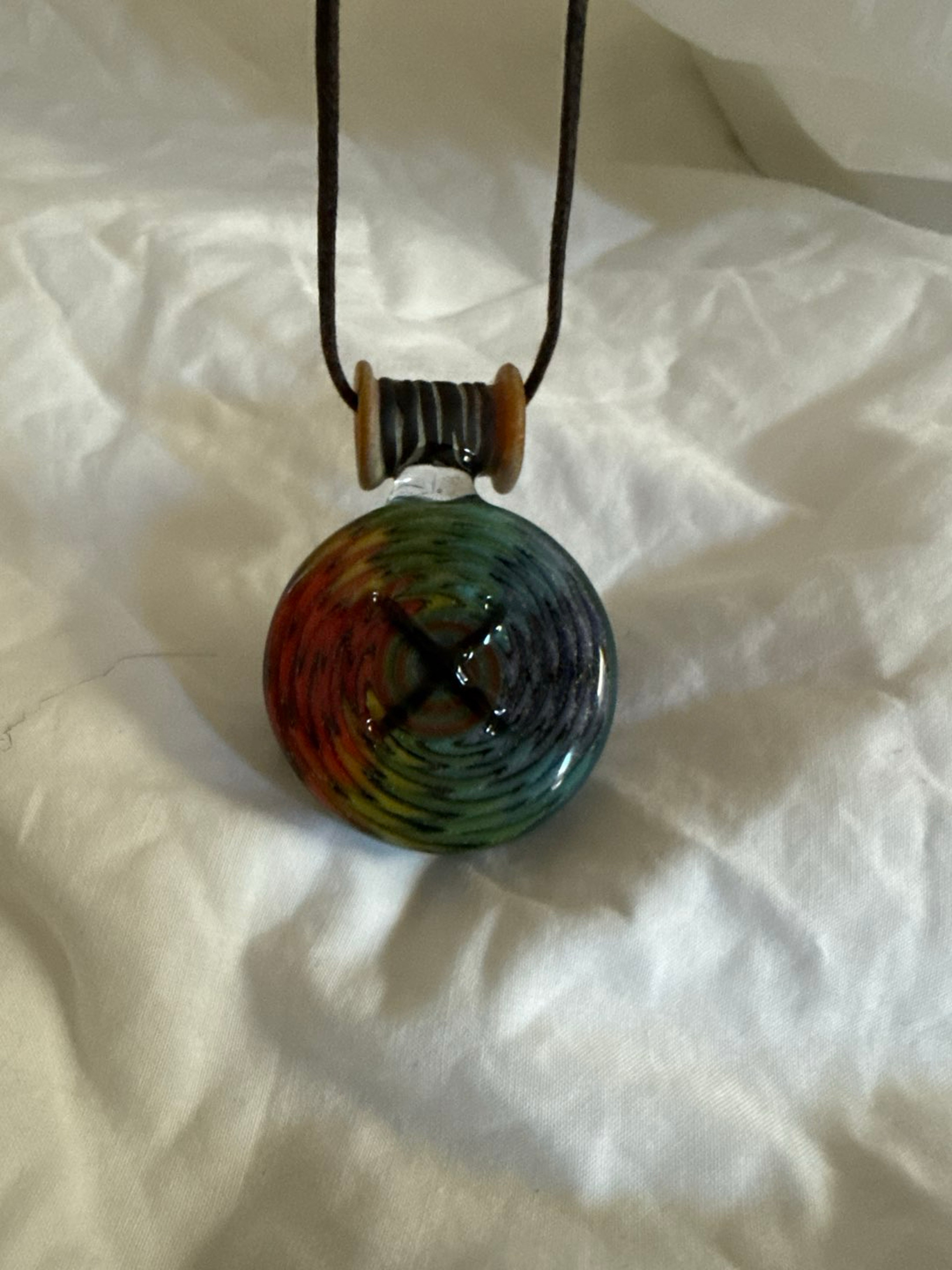 Preview pic of Darby + Muller Mushroom Rainbow Button Pendy