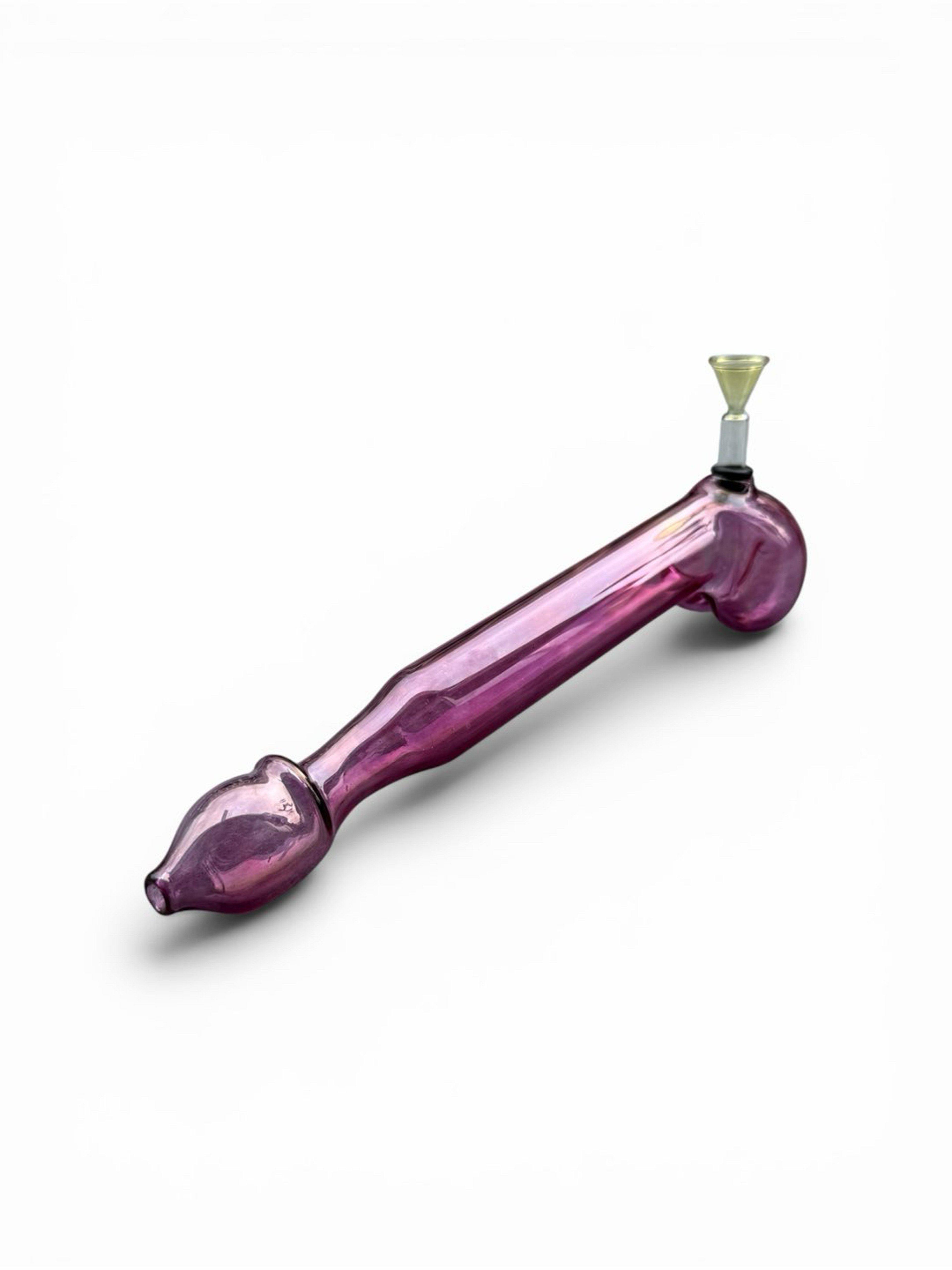Preview pic of 11” Novelty Glass Johnson Hand Pipe – Purple