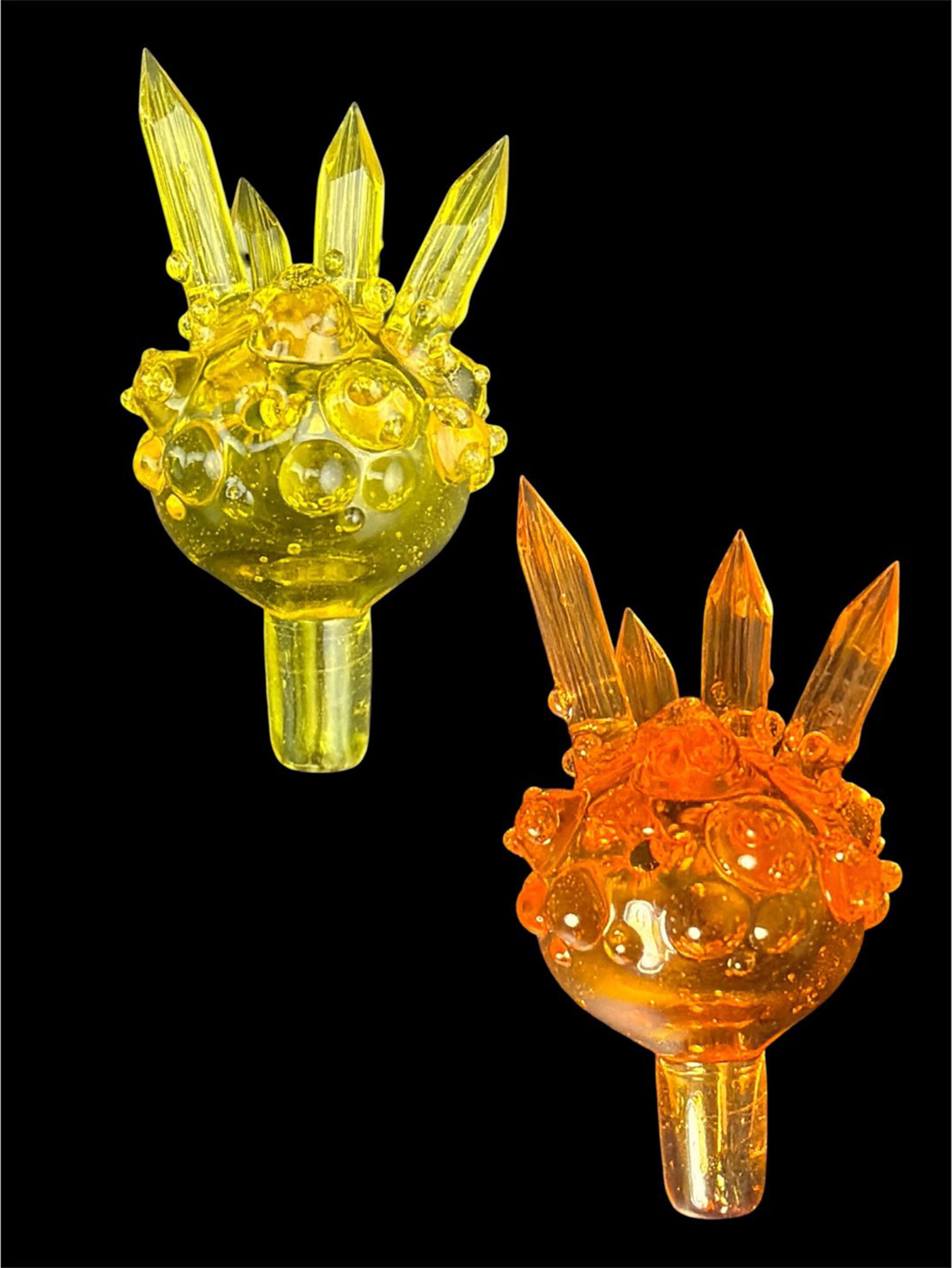 Preview pic of Brand New Based Glass CFL Terps Crystal Growth Carb Cap