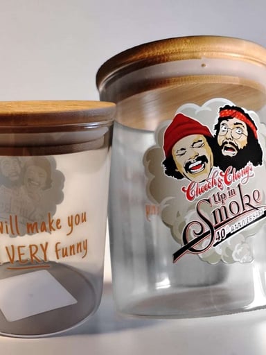 Preview pic of Faces Cheech & Chong Glass Jar 40th Anniversary