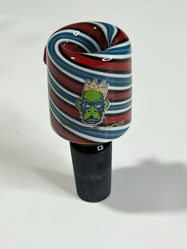 Preview pic of 14mm Space King Glass Bowl Slide Water Pipe Red