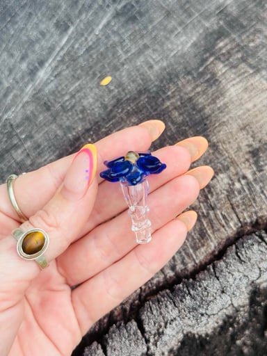 Preview pic of Cobalt blue Flower joystick fits 3DXL
