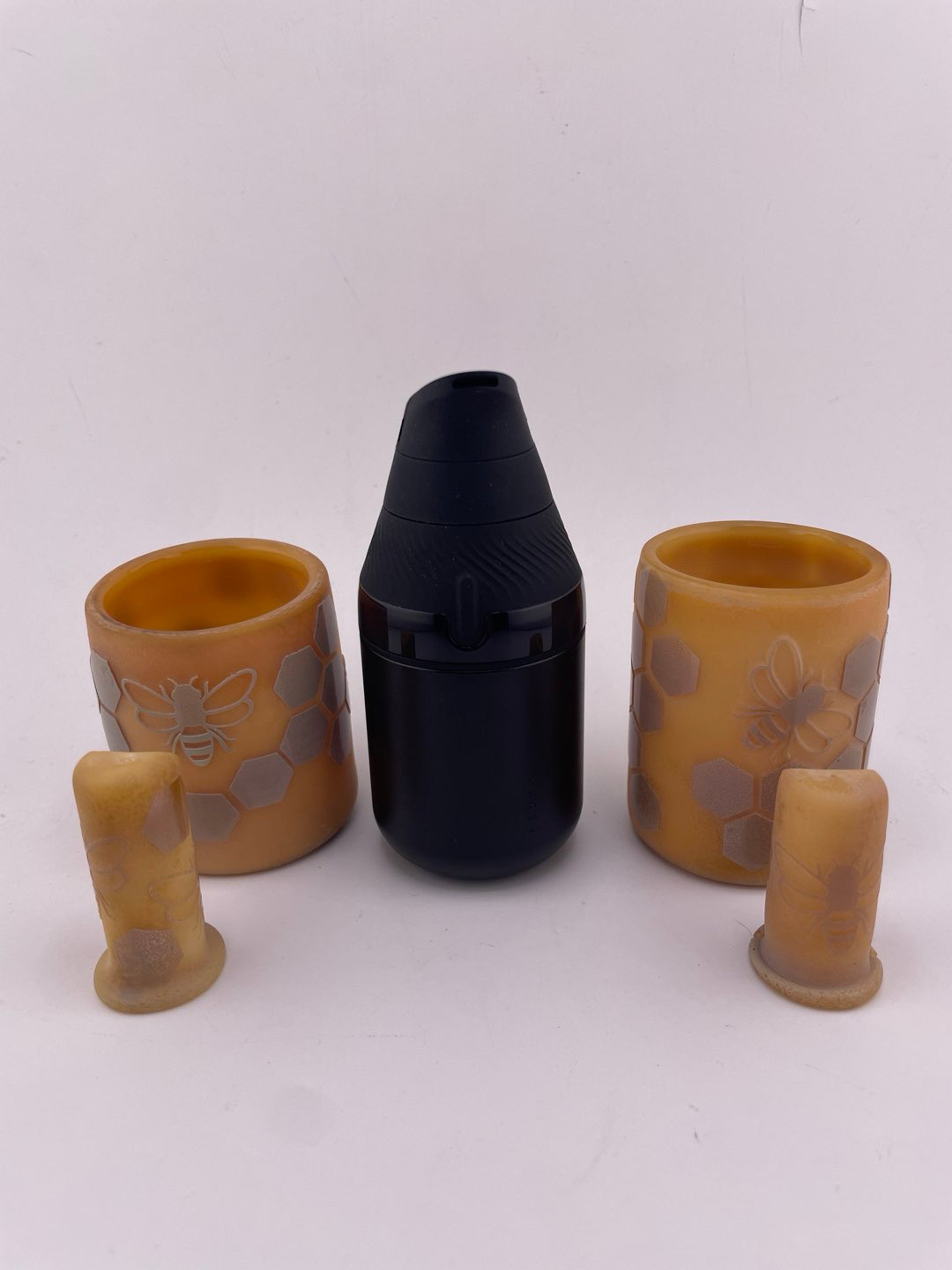 Preview pic of Brando Glass Puffco Proxy Core Cup & Mouth Piece - Yellow Bee Honey Comb
