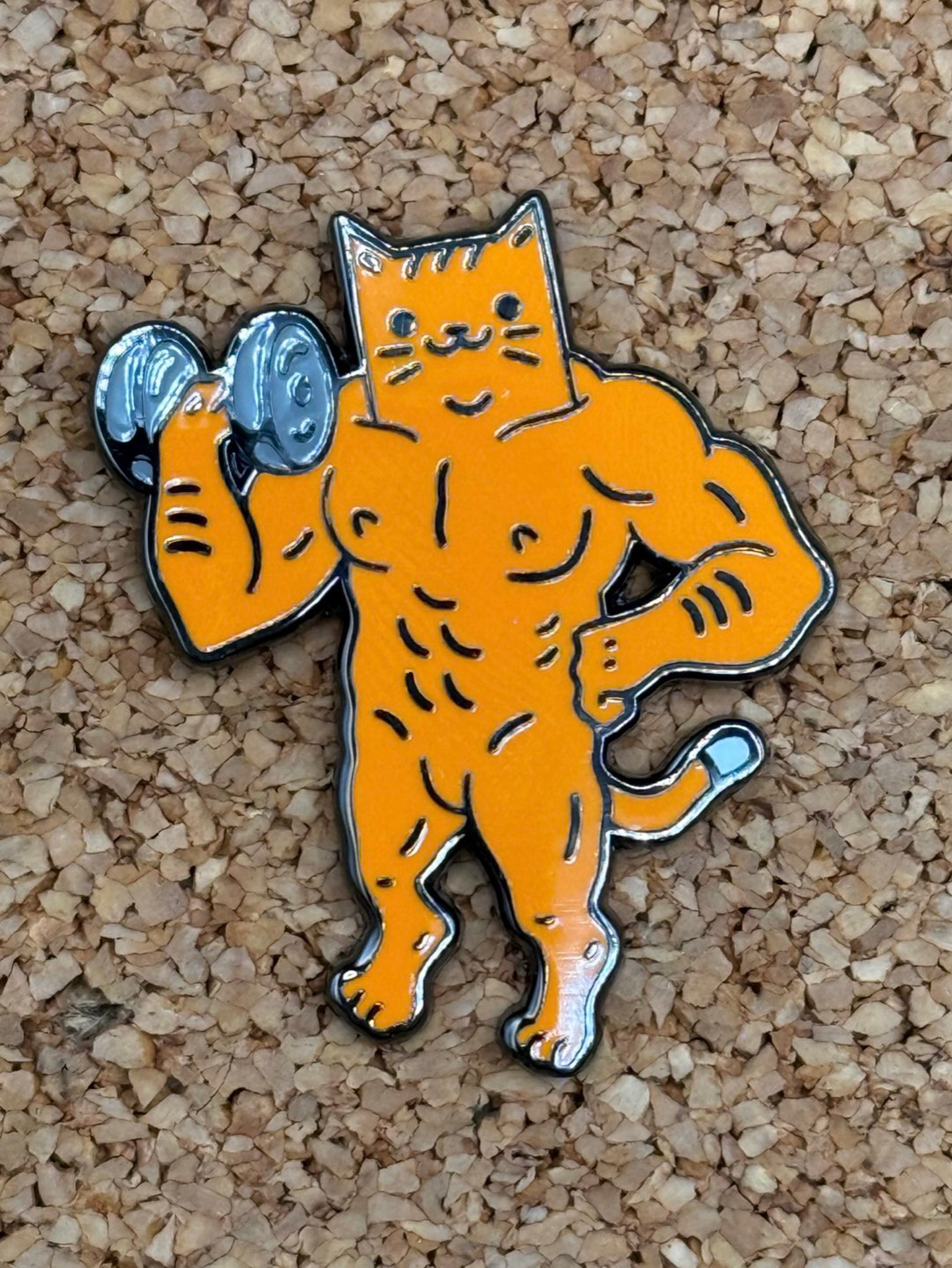 Preview pic of Buff cat pin