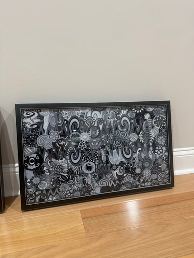 Preview pic of Absolute krunk professionally framed blk and white (rare)