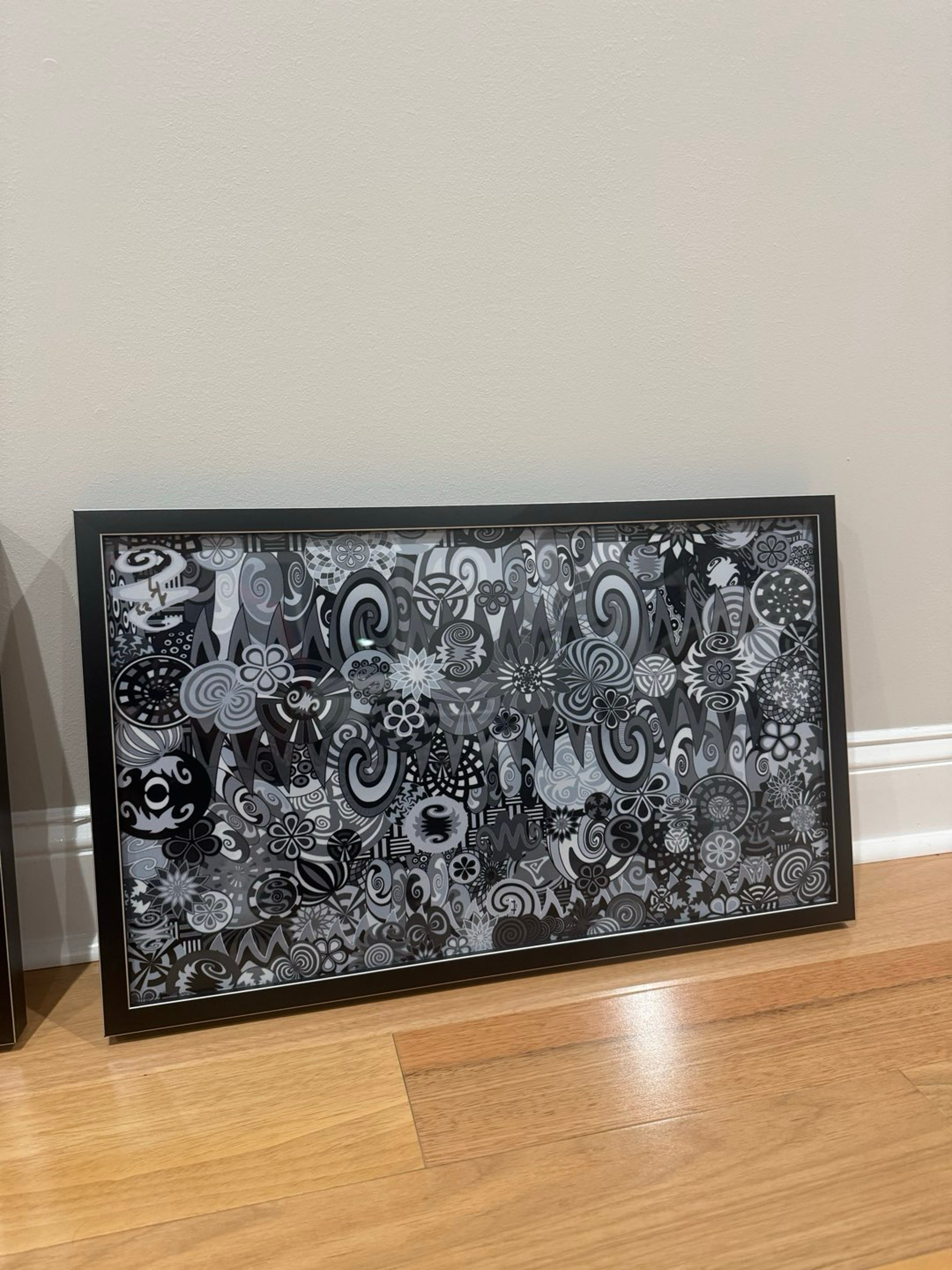 Preview pic of Absolute krunk professionally framed blk and white (rare)