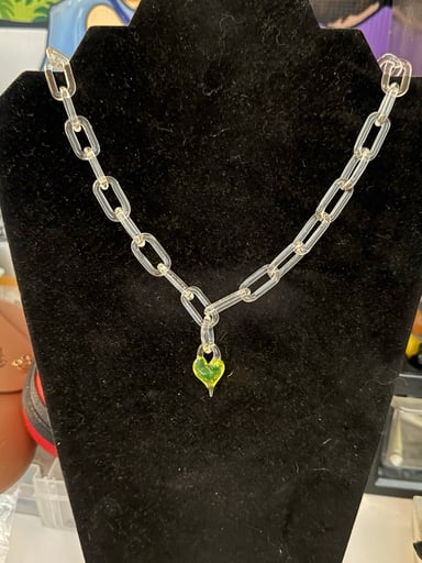 Preview pic of Clear chain with Ion heart pendant