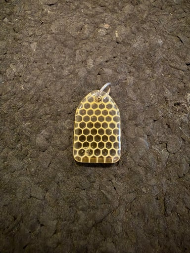 Preview pic of Teurfs Glass mini honeycomb pendant/dog tag
