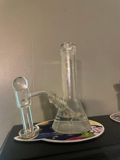 Preview pic of TAG(thick ass glass) mini beaker with terporium terp slurper