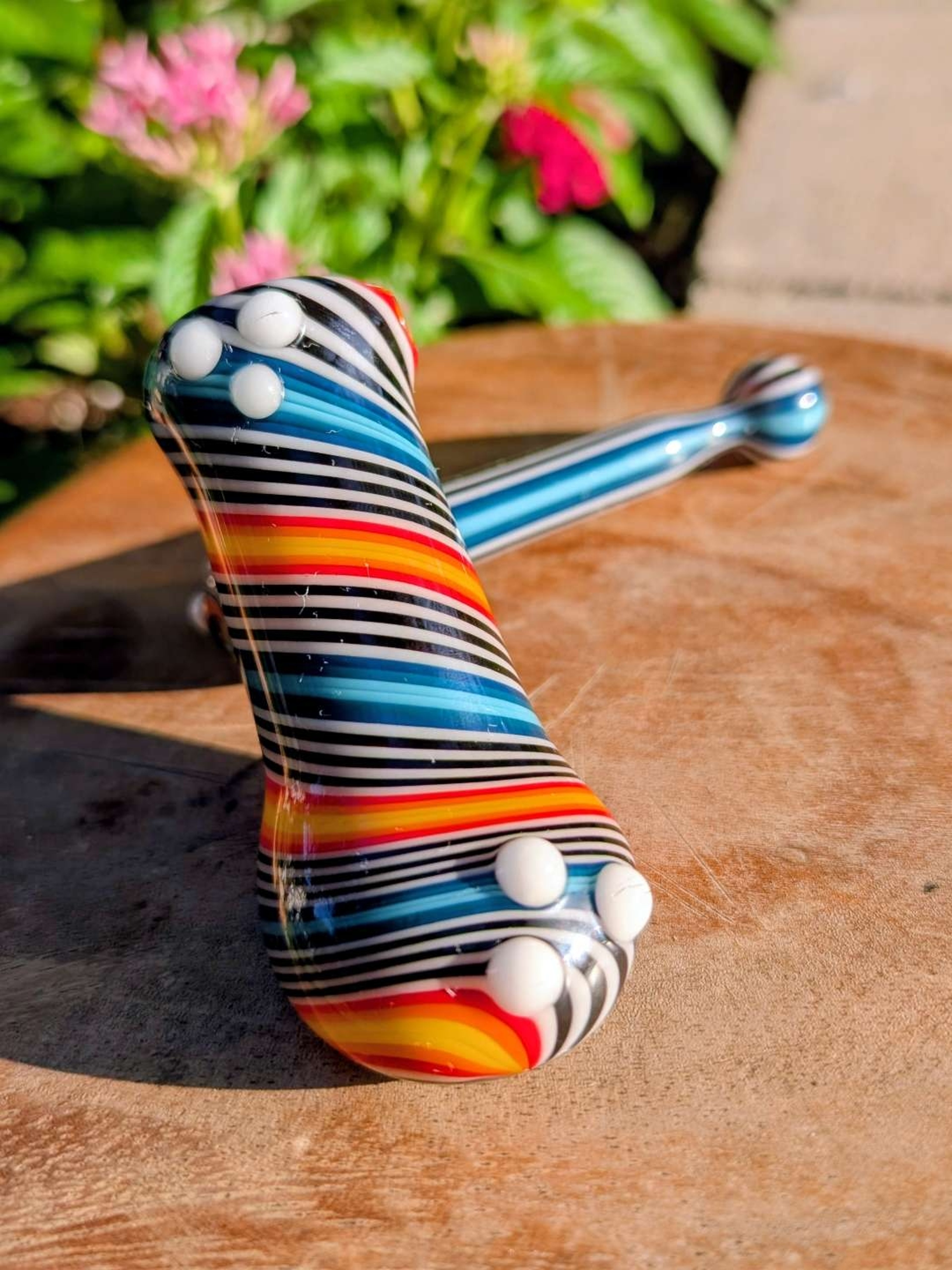🌈 Fully Worked Heady Linework Hammer Pipe image 0