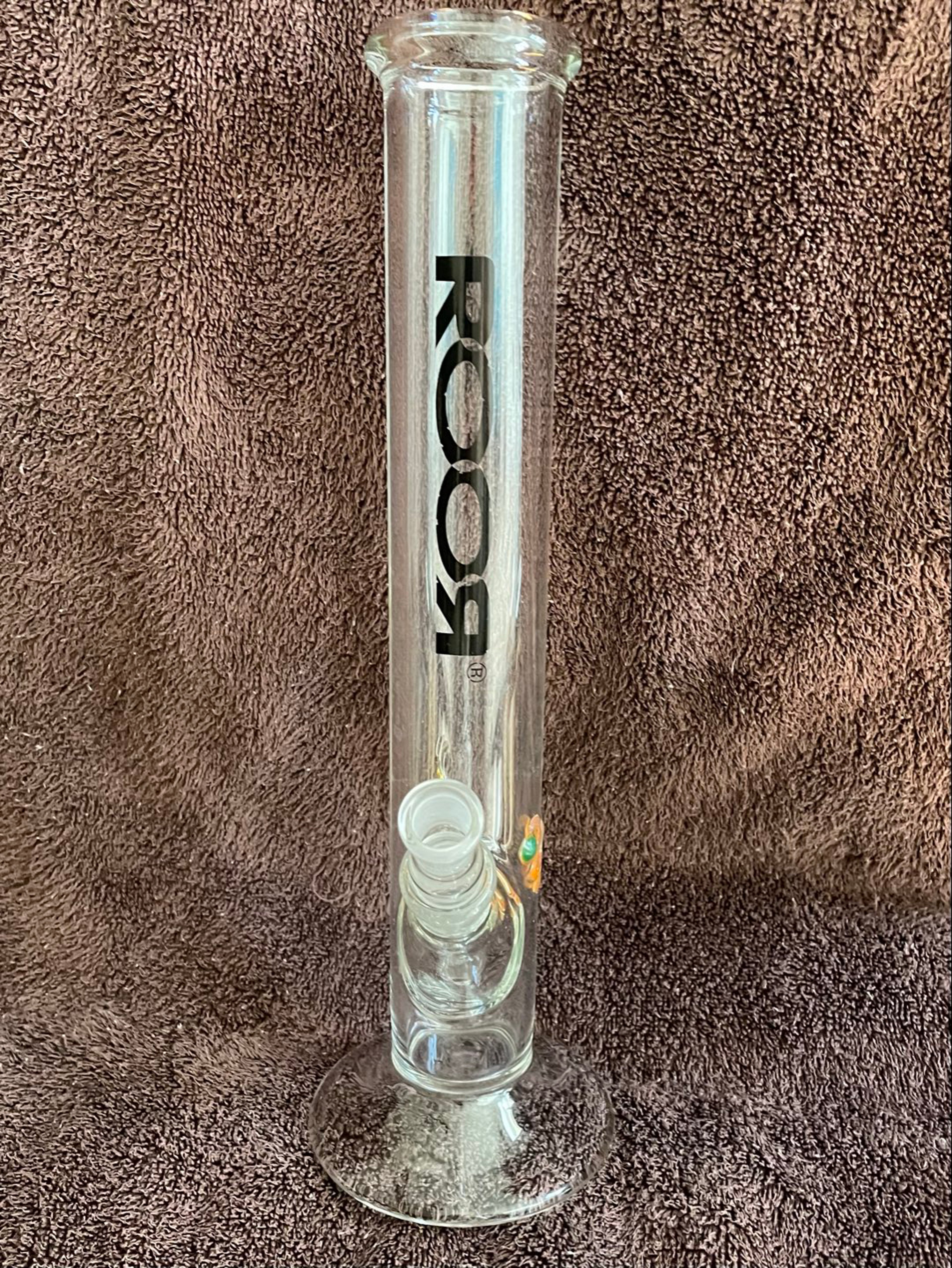 Preview pic of RooR 14" Straight Tube (50x5mm) - Classic Black Logo (Faded Decal) with Authentic RooR Diffuser Downstem