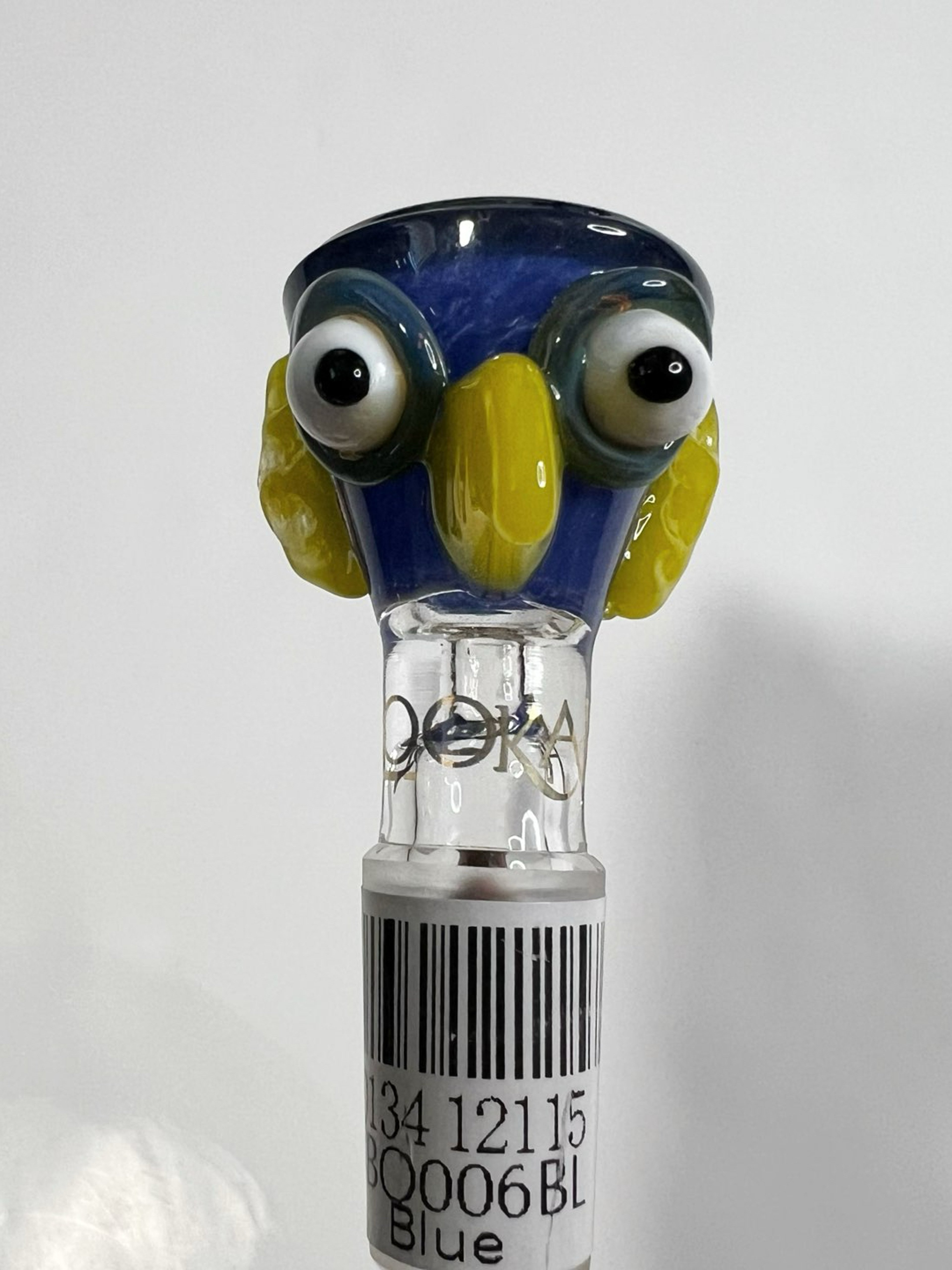 Preview pic of LOOKAH 14mm Blue Bird Glass Bowl Slide Water Pipe Hookah