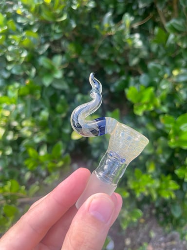 Preview pic of 18mm 4 hole slide silver and gold fume