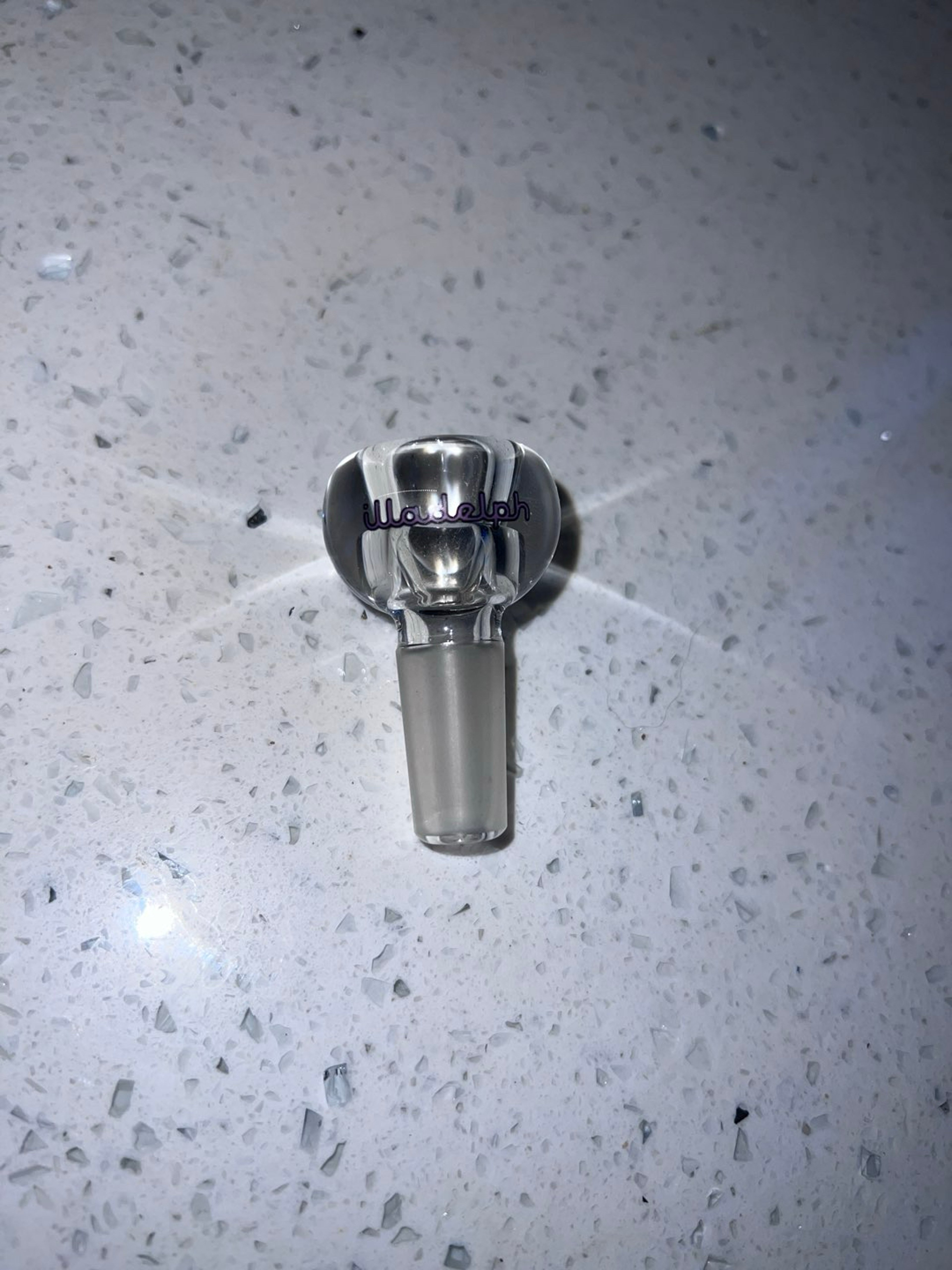 Preview pic of Illadelph Brand New 14mm One-Hole Slide – Purple Logo