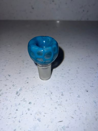 Preview pic of Aqua Blue Worked 18mm Push Bowl