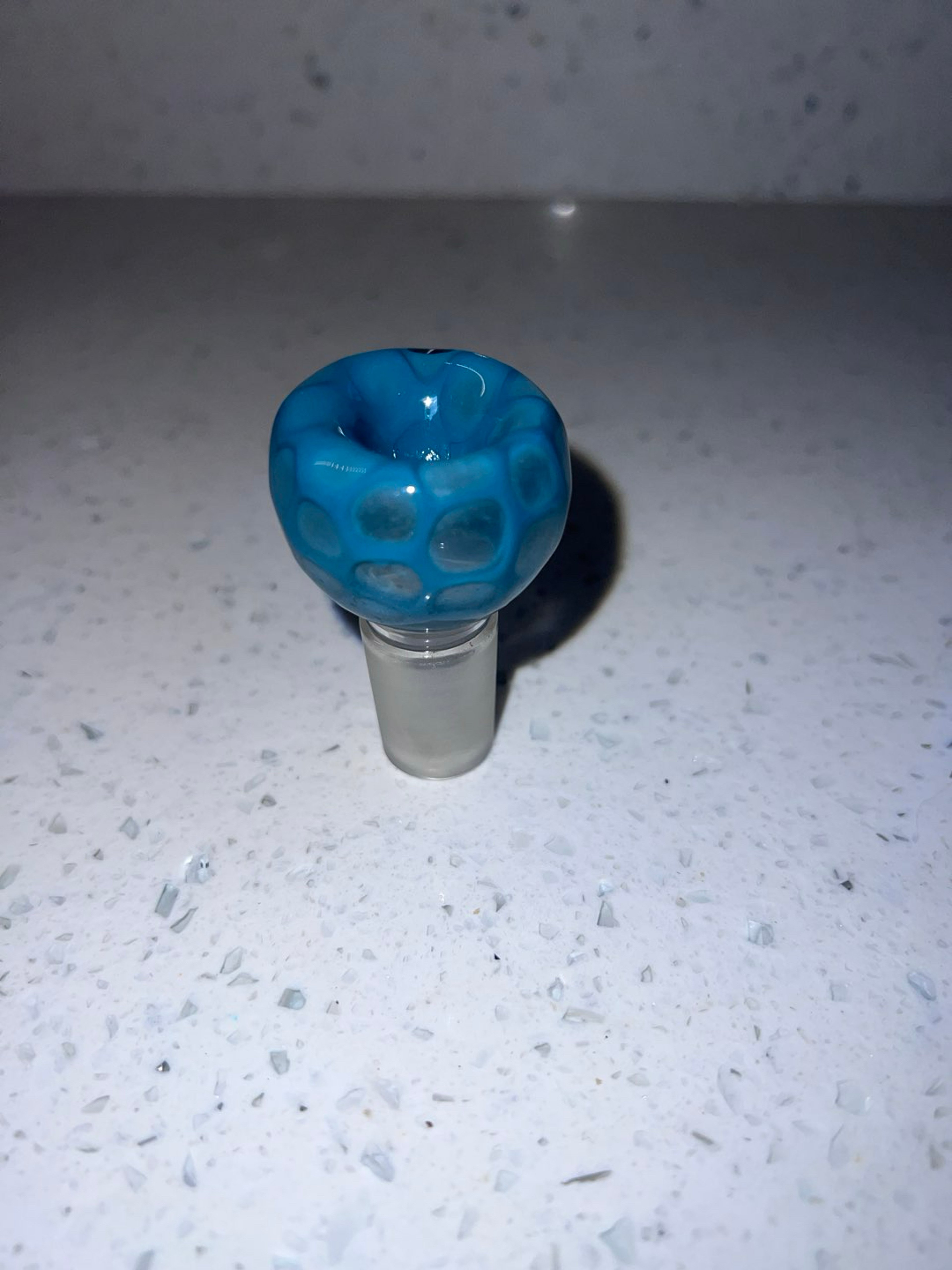 Preview pic of Aqua Blue Worked 18mm Push Bowl
