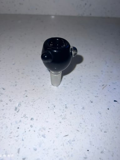 Preview pic of Brand New Black Glass 14mm Push Bowl