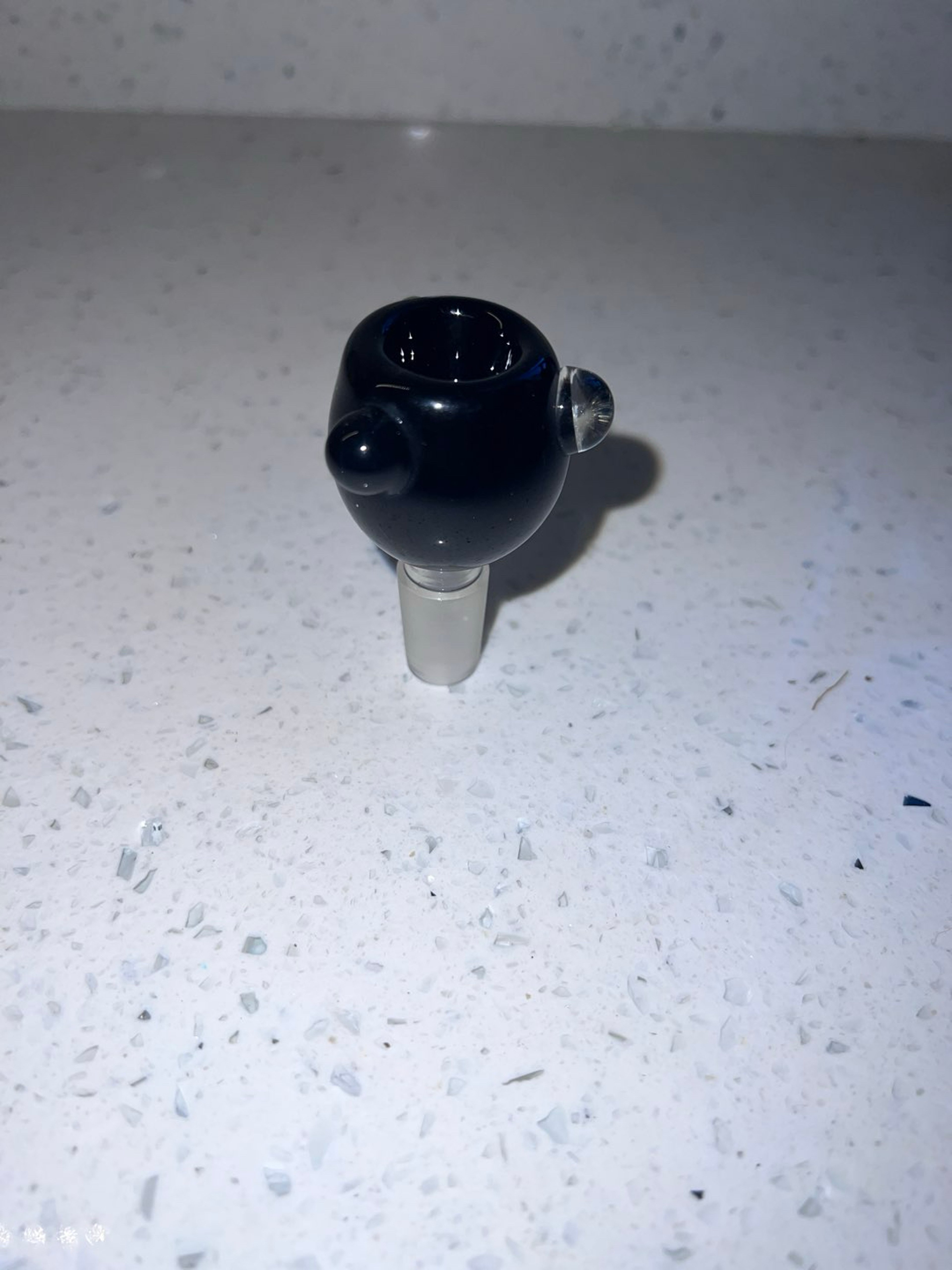 Preview pic of Brand New Black Glass 14mm Push Bowl