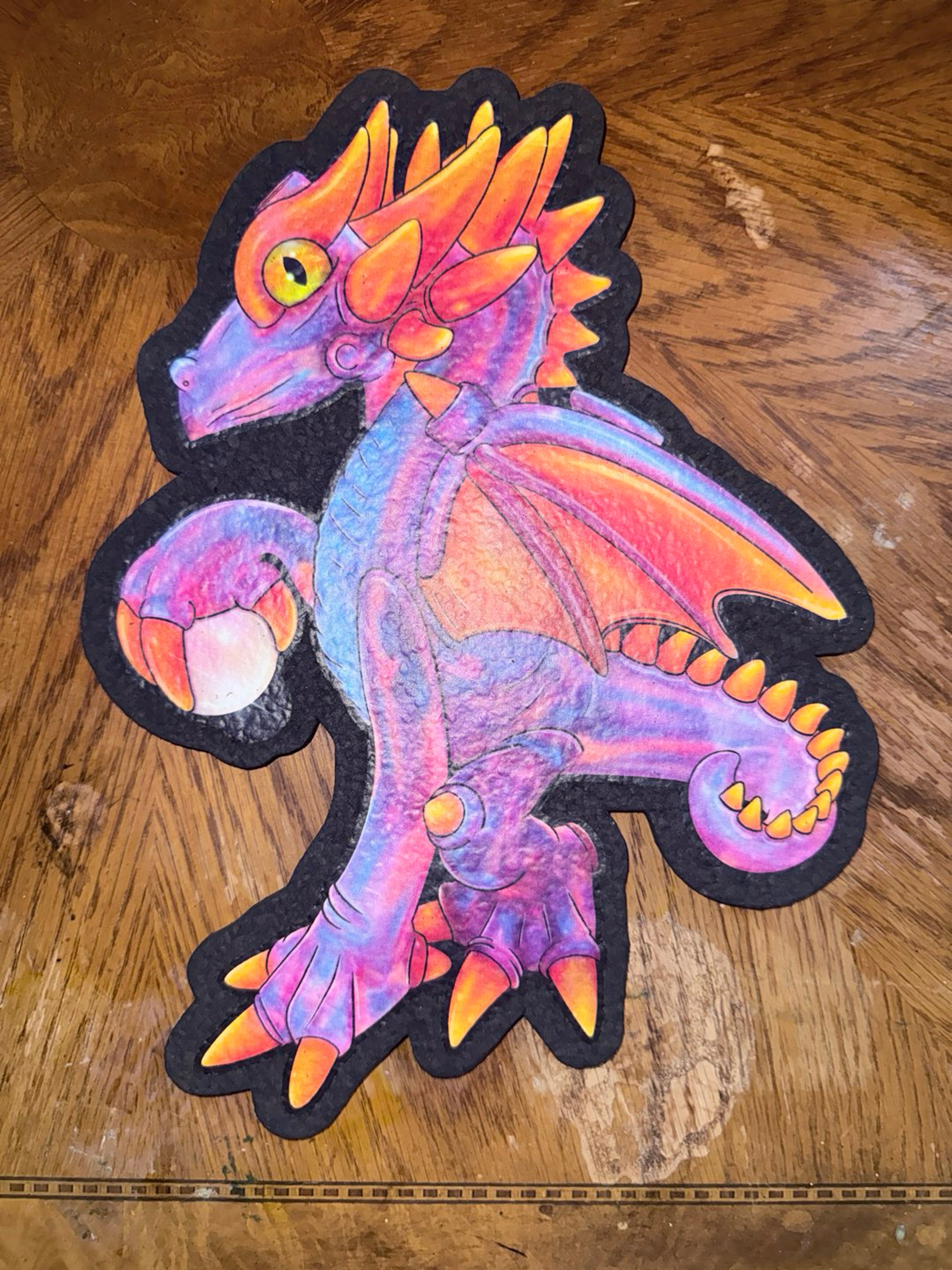 Preview pic of Mike Luna x idabtoons “Amber Dragon” Moodmat