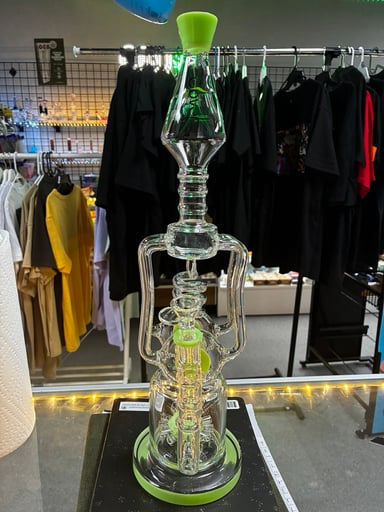 Preview pic of 💎 Clover Glass 20" Triple Chamber Recycler Bong (Purple Accent) 💎