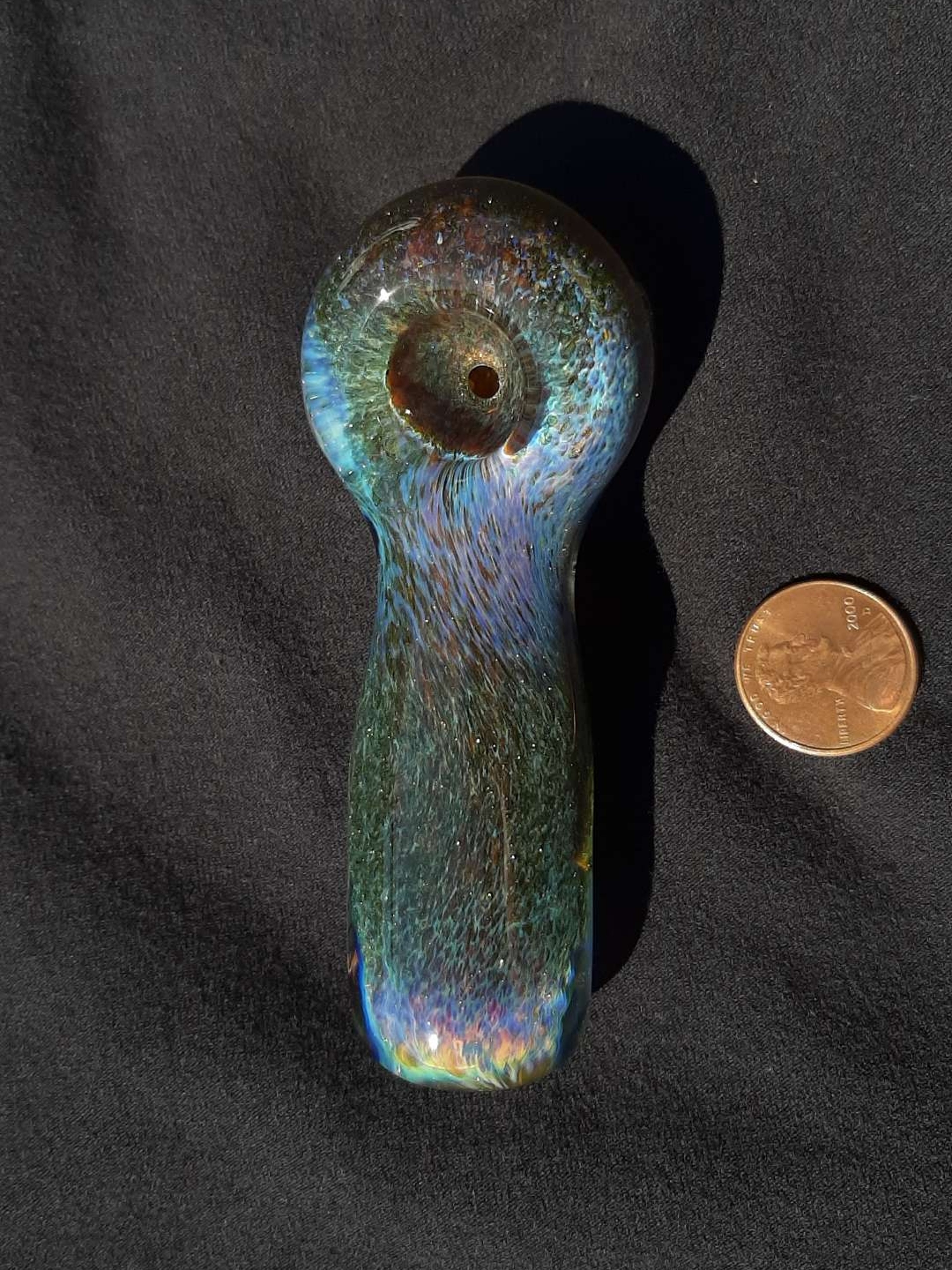 Preview pic of Inside out, frit, borosilicate glass pipe. FREE SHIPPING