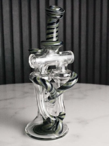 Preview pic of Domer Quad Recycler - Green Striped