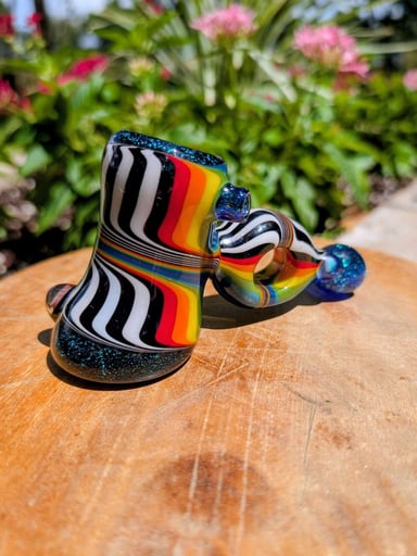 Preview pic of Original Benn Terry Heady Rainbow Linework Hammer Pipe