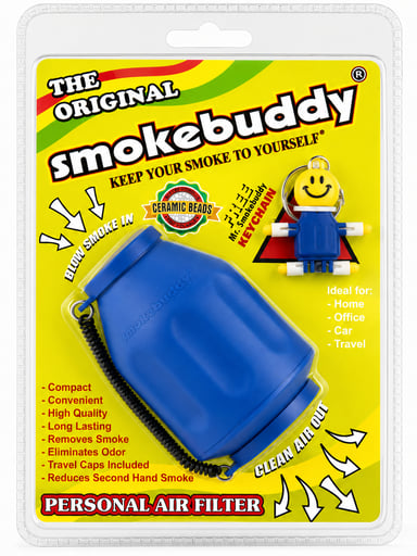 Preview pic of Smokebuddy Original Personal Air Filter with LED Keychain – Blue