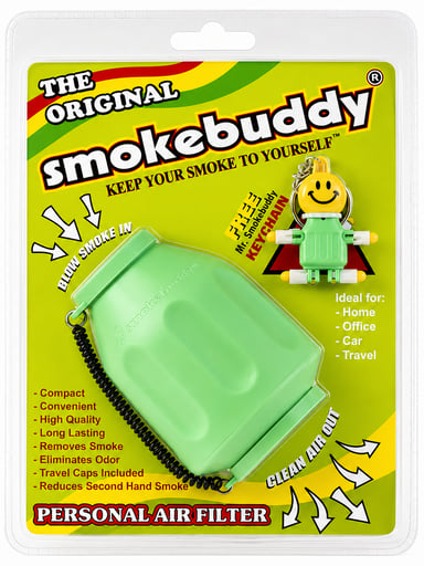 Preview pic of Smokebuddy Original Personal Air Filter with LED Keychain – Green