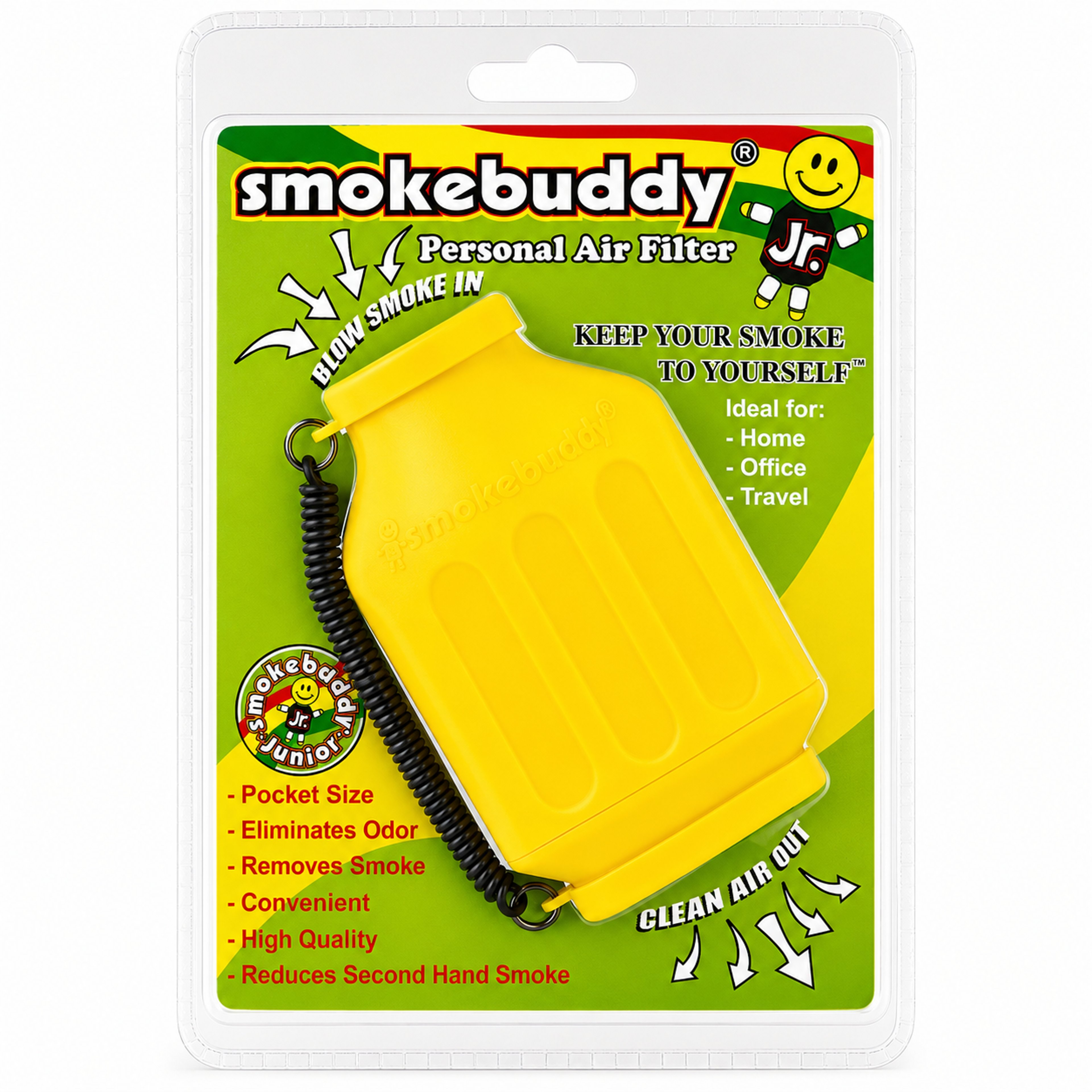 Preview pic of Smokebuddy Jr. Personal Air Filter – Yellow Pocket Smoke & Odor Filter