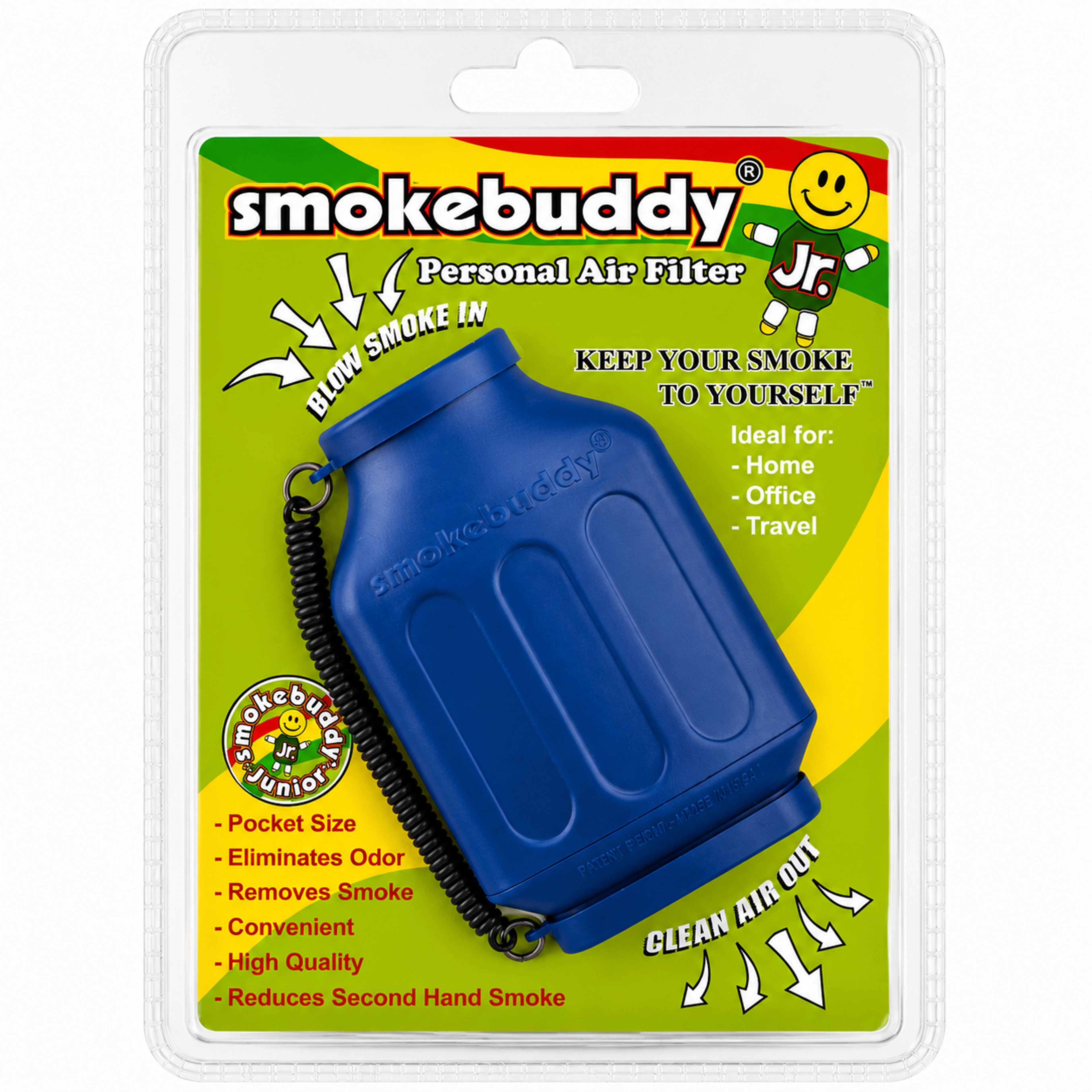 Preview pic of Smokebuddy Jr. Personal Air Filter – Blue Pocket Smoke & Odor Filter