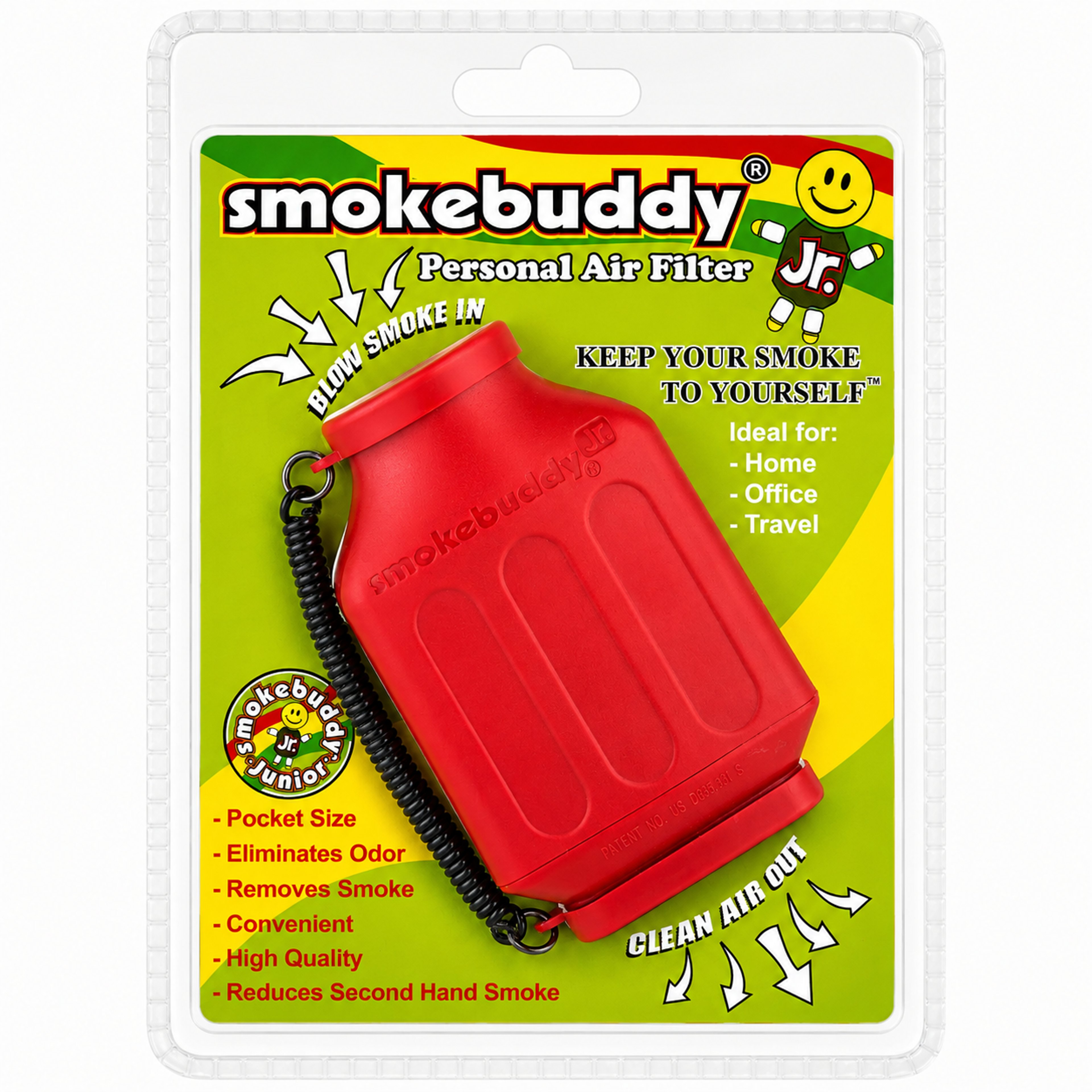 Preview pic of Smokebuddy Jr. Personal Air Filter – Red Pocket Smoke & Odor Filter