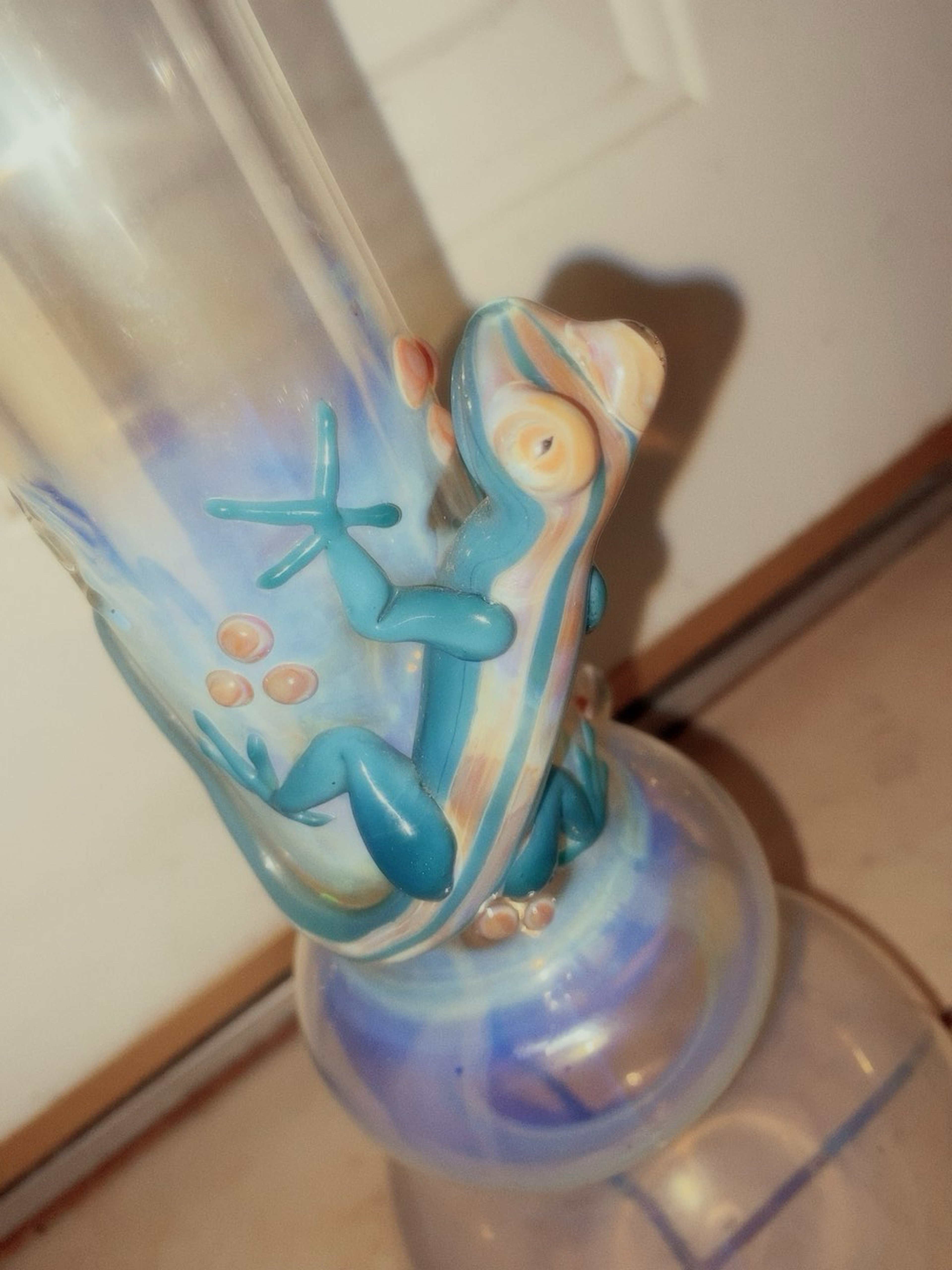 Vintage 90s Jerome Baker Designs(JBD) Fumed Tube w/ Sculpted Lizard 🦎 ✨✨✨ image 0