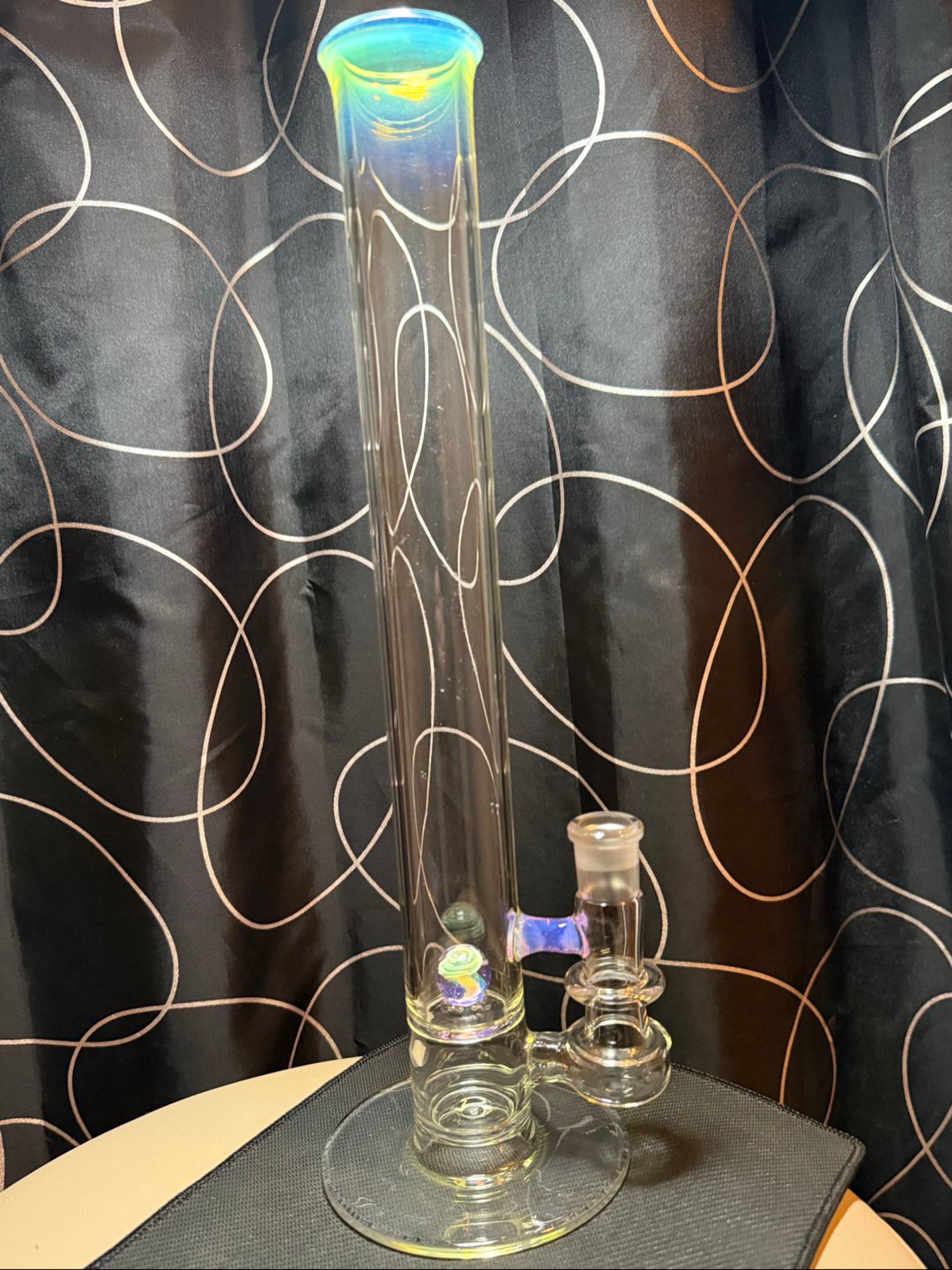 Preview pic of Discobox 44mm Marble Natty Perc Tube Fumed Lip