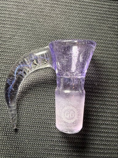 Preview pic of Greek Glass FW Purple Lollipop Slide 18mm American Color
