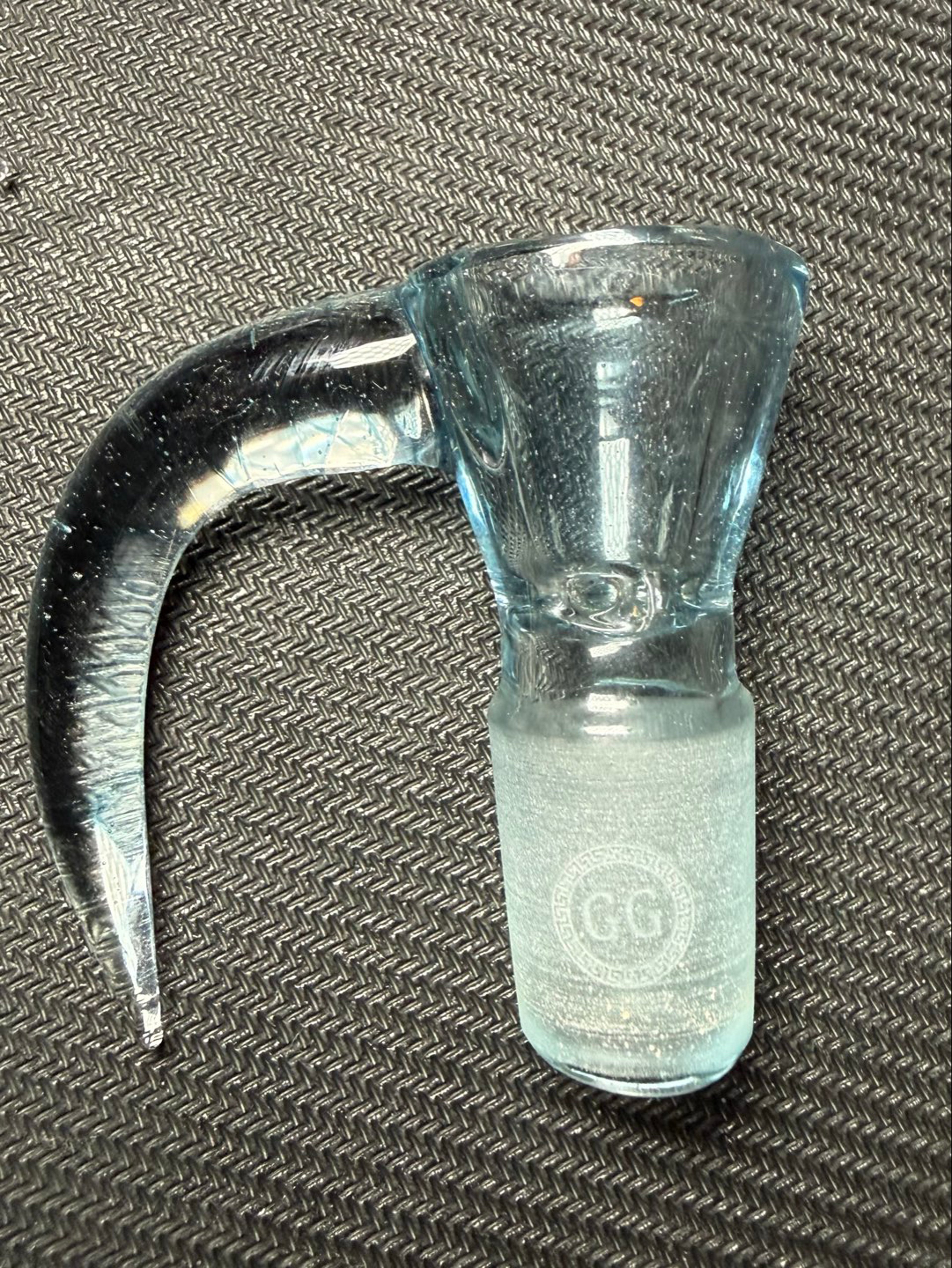 Preview pic of Greek Glass FW Atomic Blue Stardust Slide 18mm American Color
