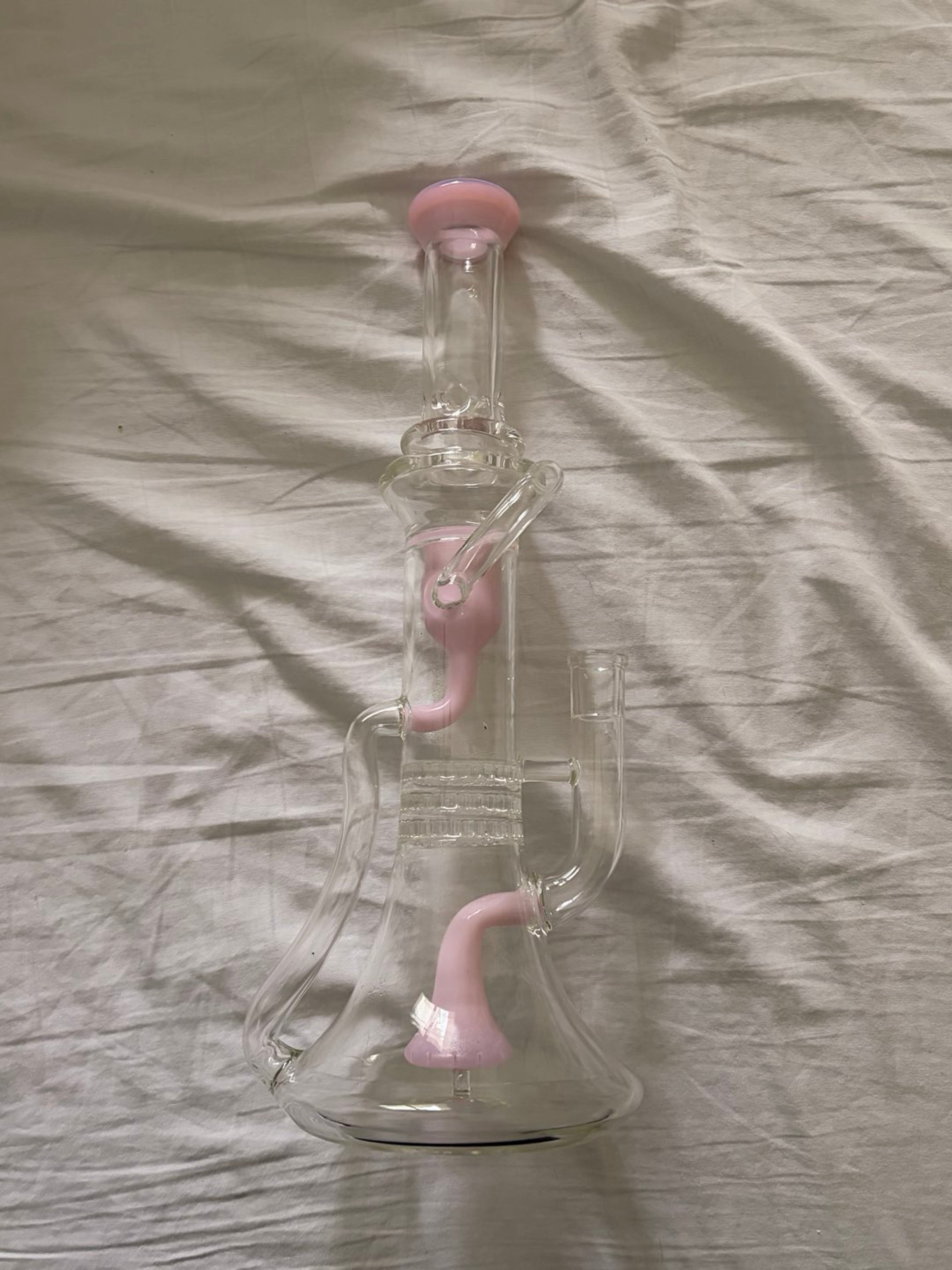 Pink glass dab rig image 0
