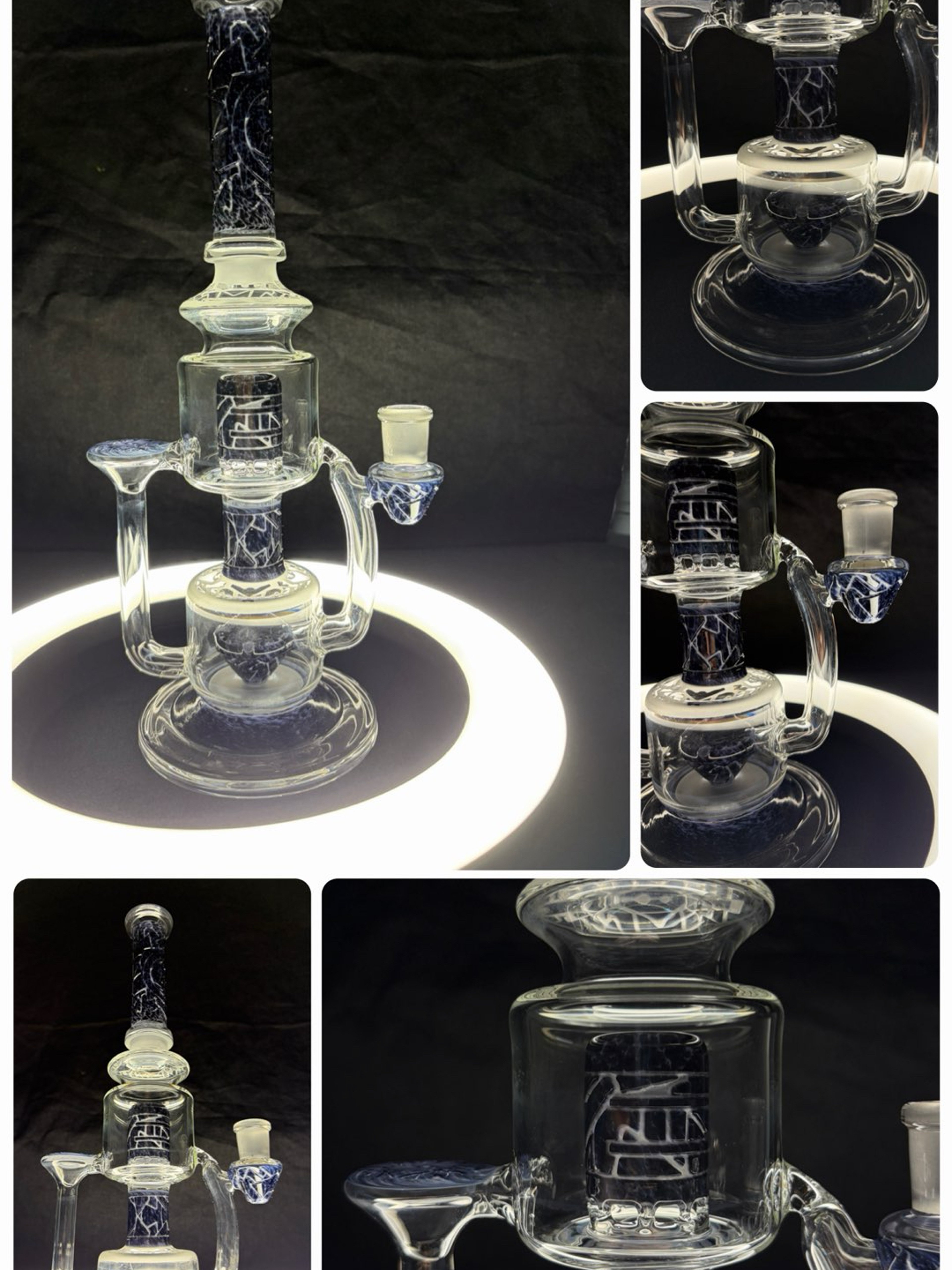 Gobs Glass Fully Worked 14mm Recycler image 0