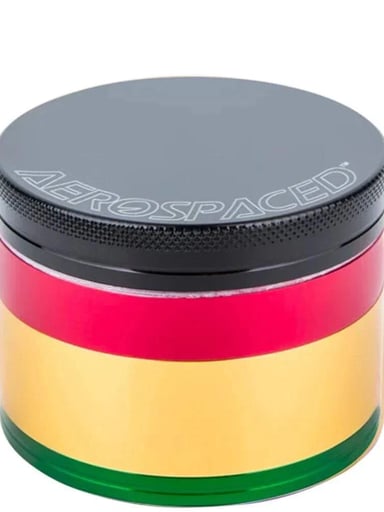 Preview pic of 2" AEROSPACED Rasta Aluminum 4 Piece Grinder