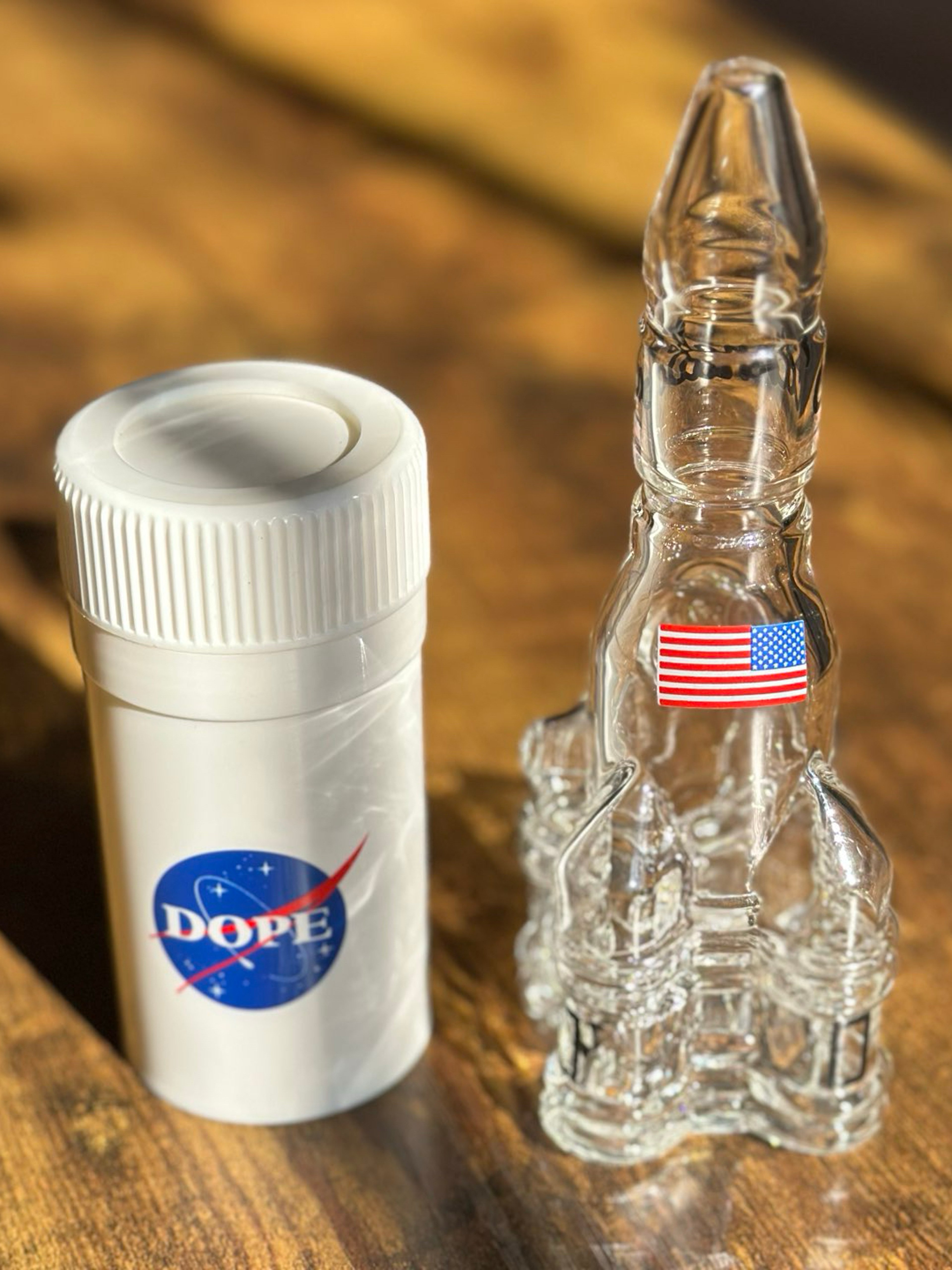 Preview pic of Cannabox Rocket Hand Pipe and Stash Jar Bundle