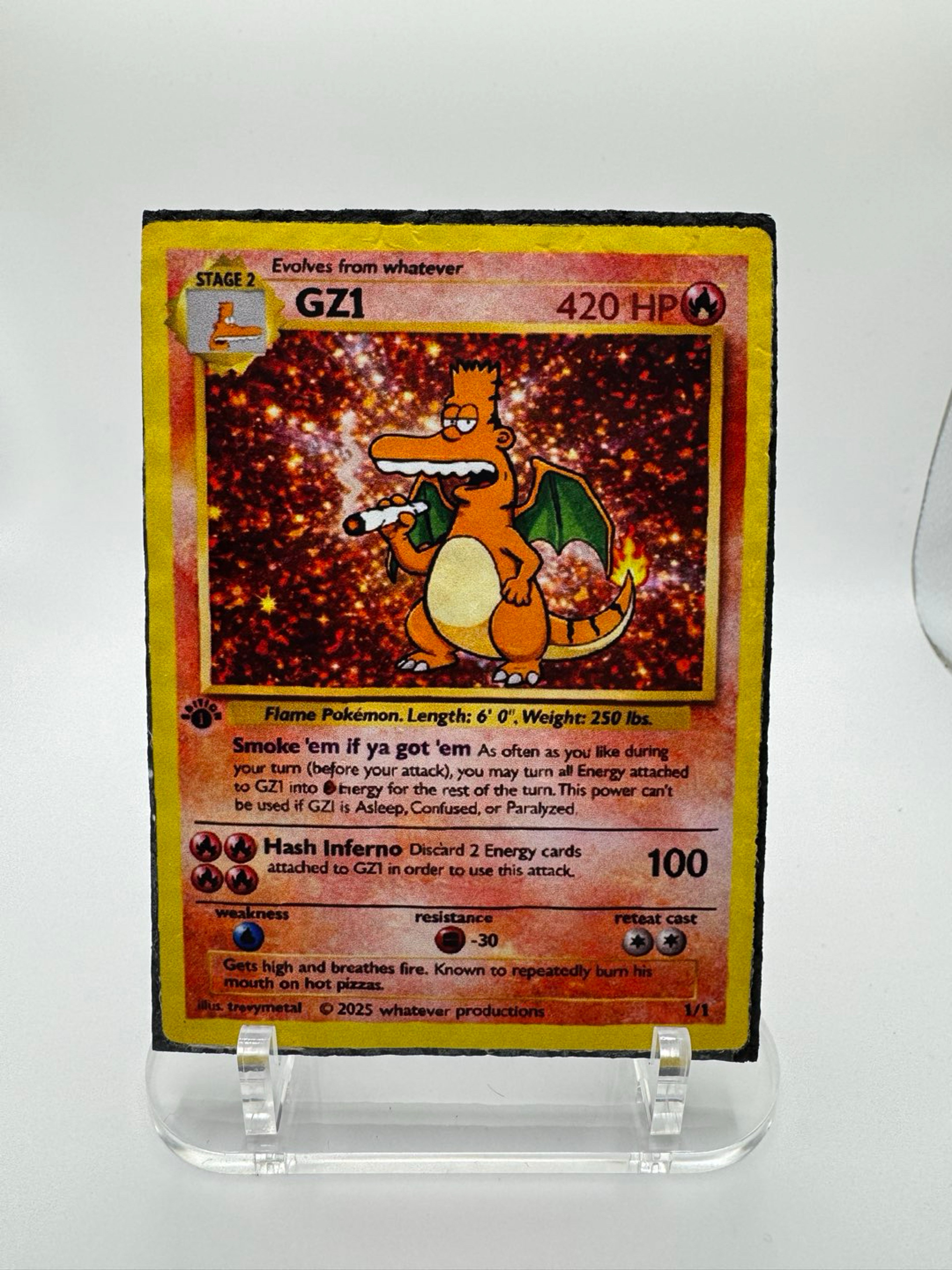 Preview pic of GZ1 x Trevy Metal Bartzard/Charizard Moodmat 4x3 Limited Edition MINT