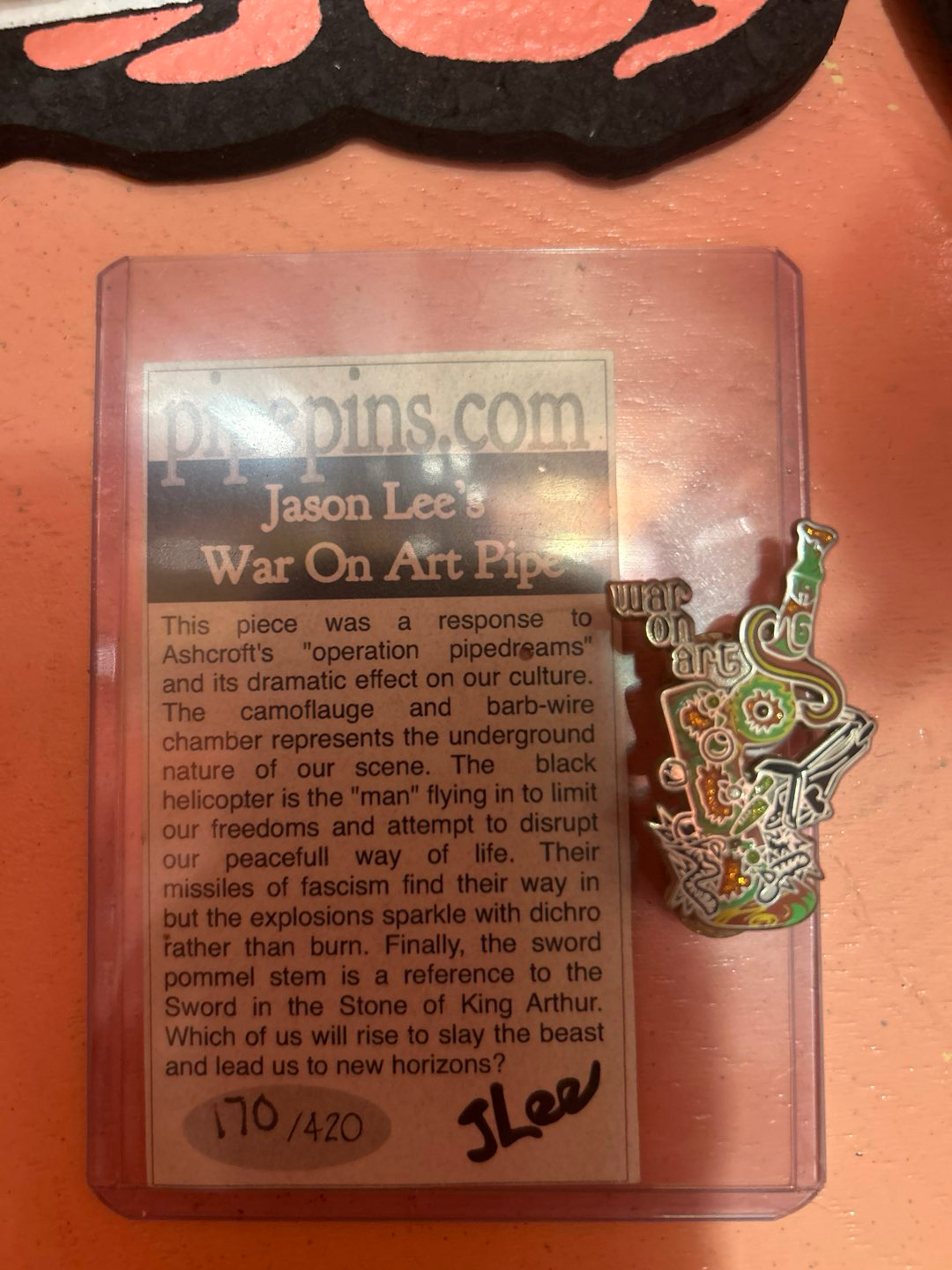 Preview pic of J Lee War on Art Pin