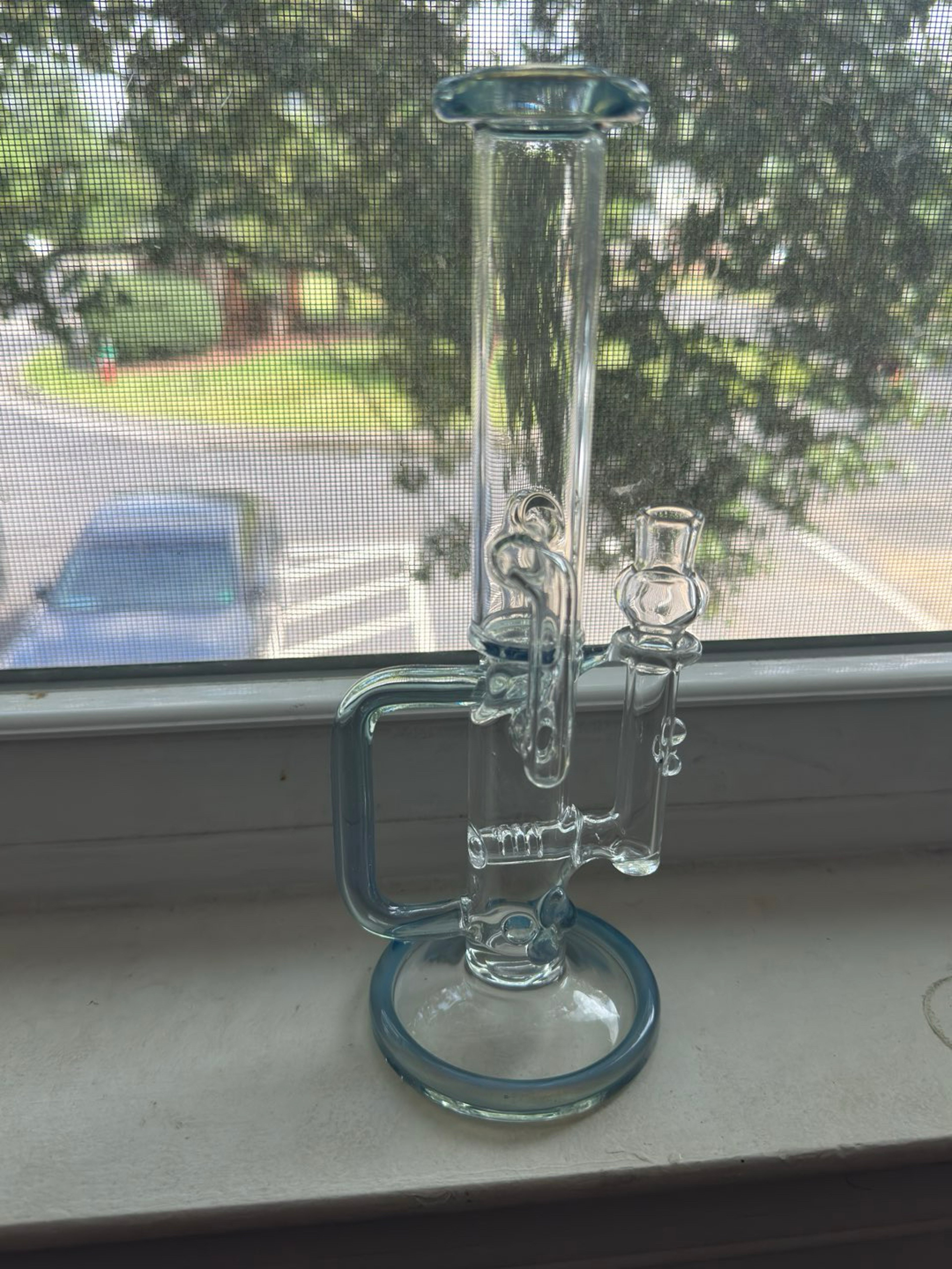 Preview pic of 25mm Rye Deyer Rig! Crushed Opal Marina! 10mm! Beautiful Piece! Amazing Work! Trusted Seller! Same Day Shipping!