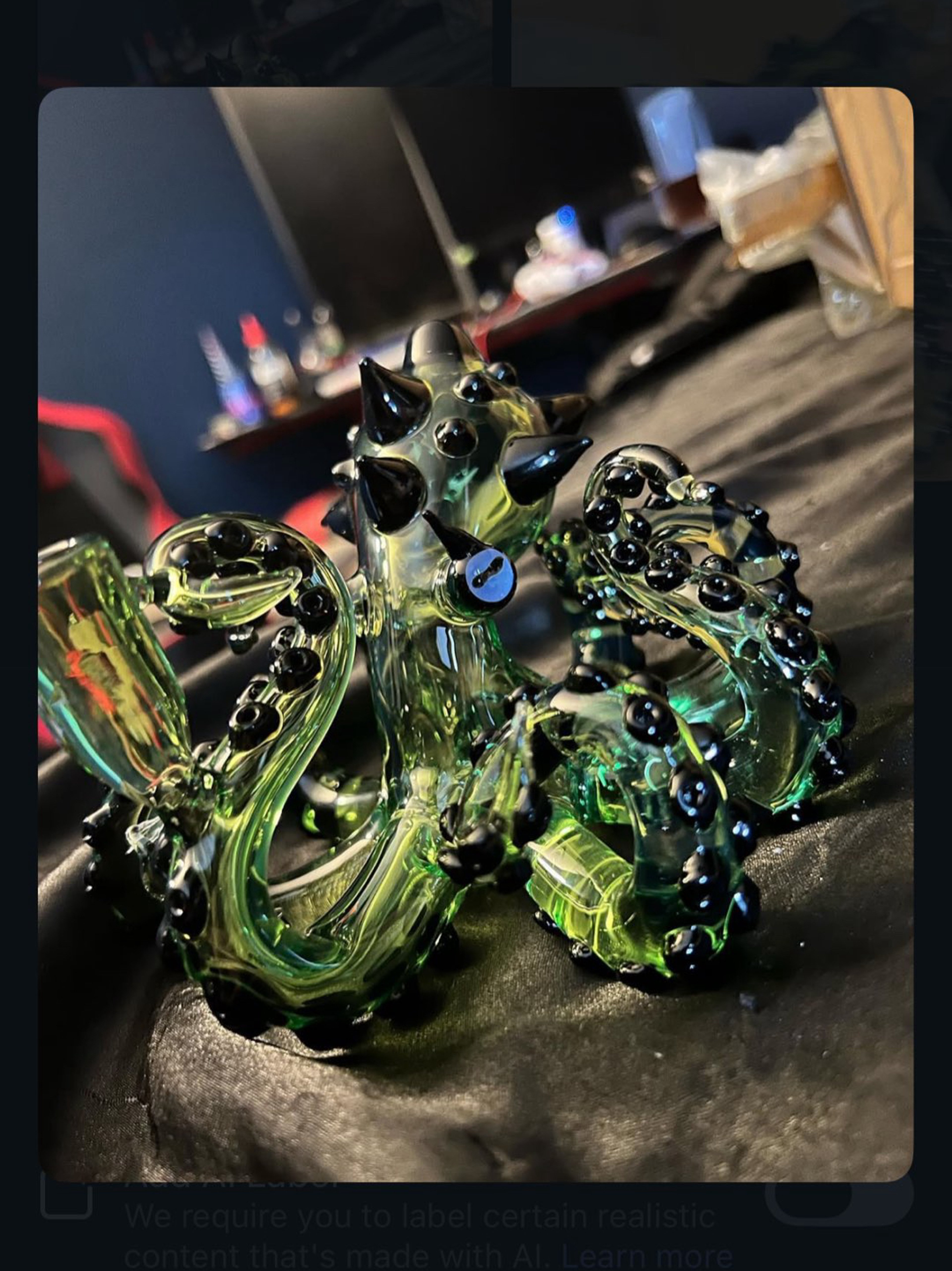 Preview pic of GREEN/BLACK Octopus