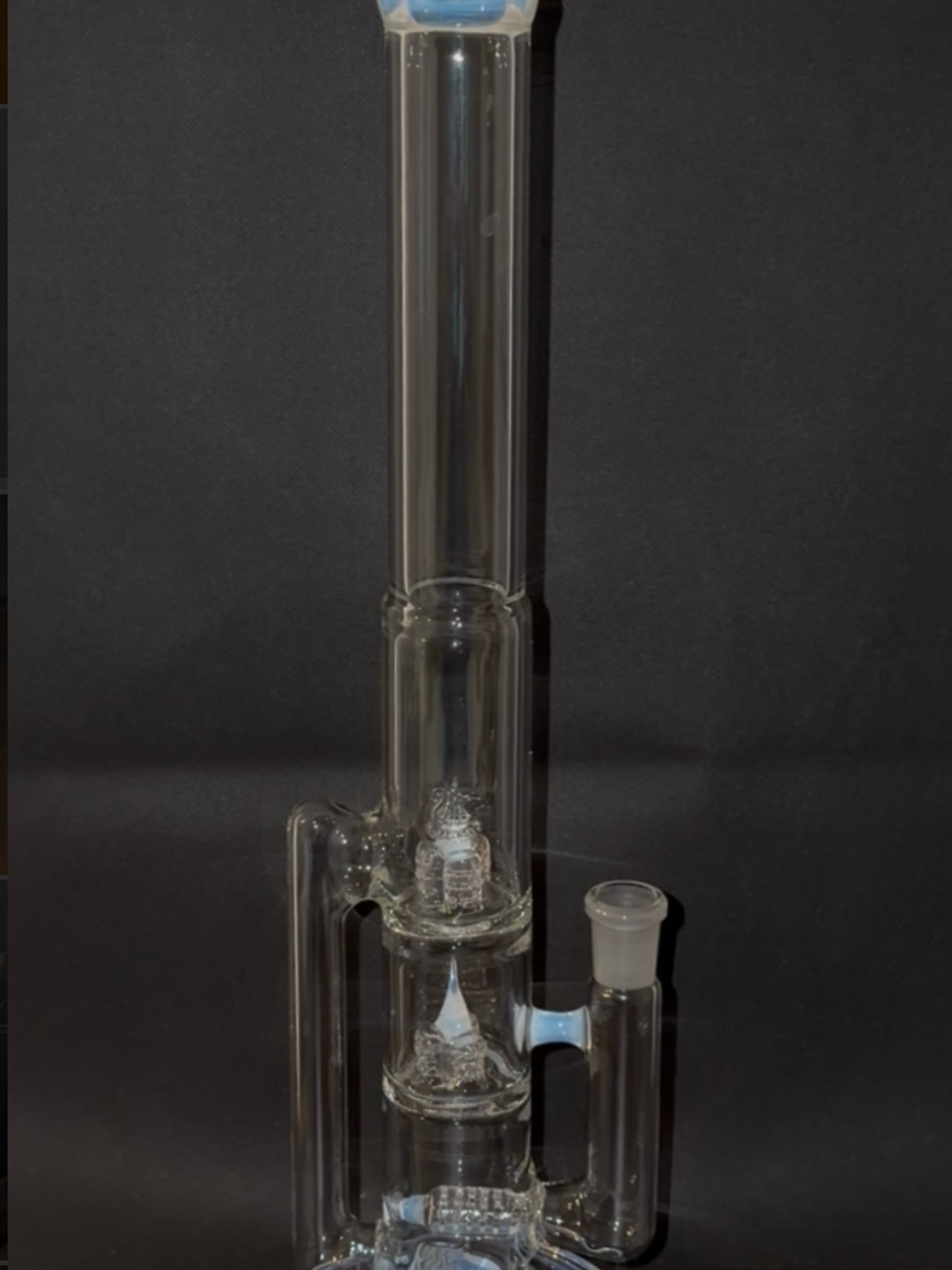 Preview pic of 2K Glass Art 19” Treecycler with Full Ghost Accents